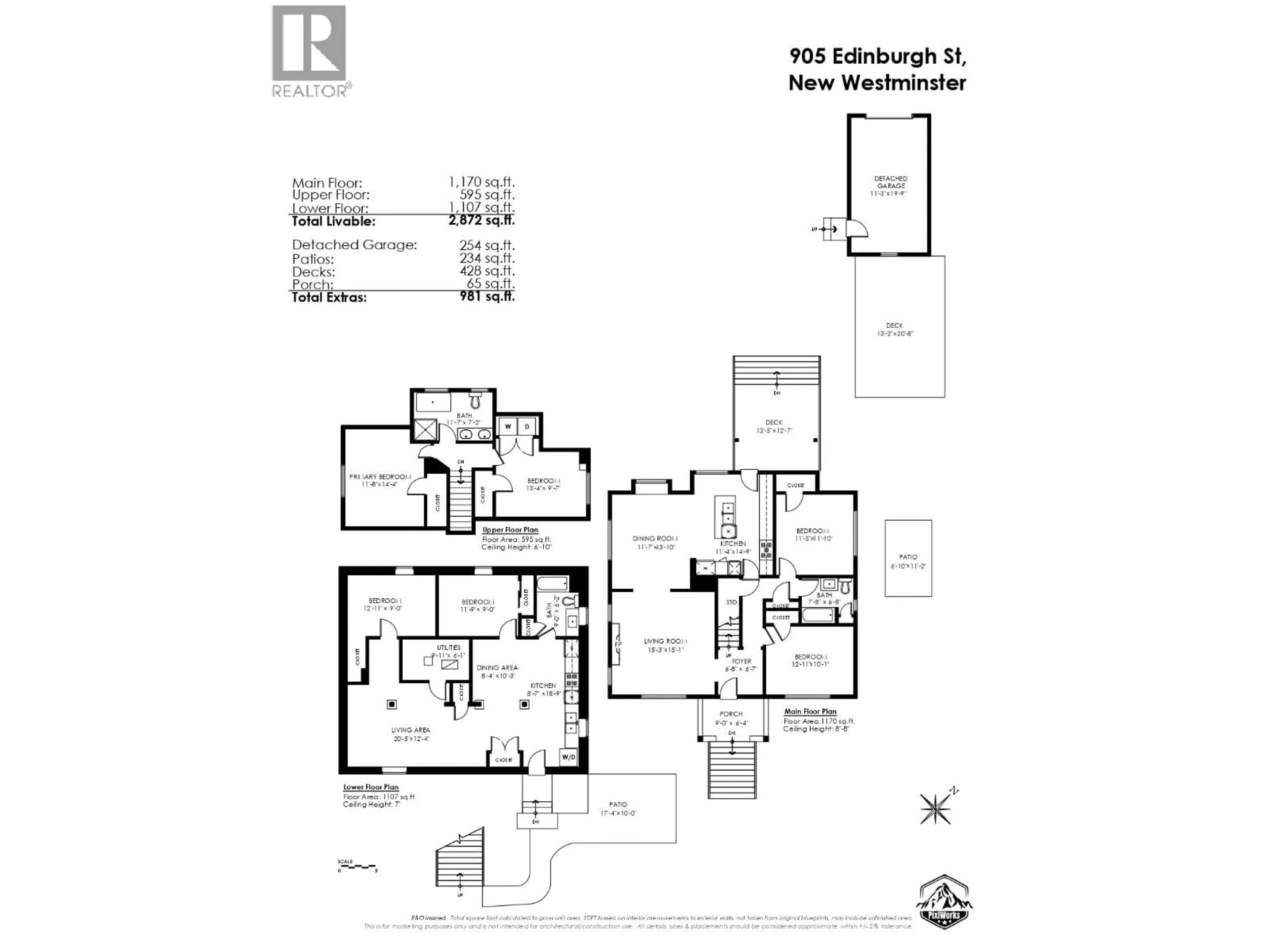 Floor plan for 905 EDINBURGH STREET, New Westminster British Columbia V3M2V2