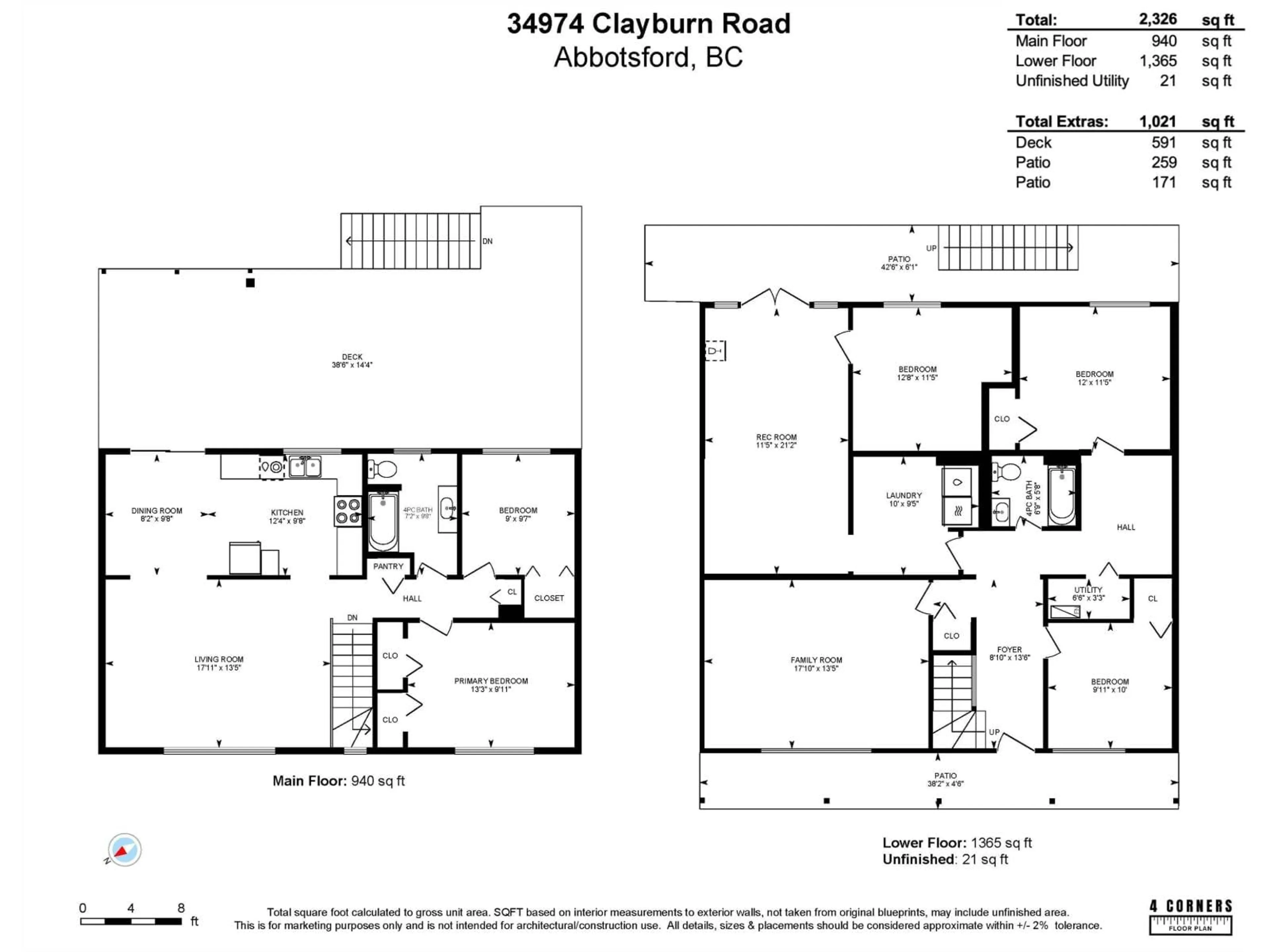 Floor plan for 34974 CLAYBURN ROAD, Abbotsford British Columbia V2S7Y9