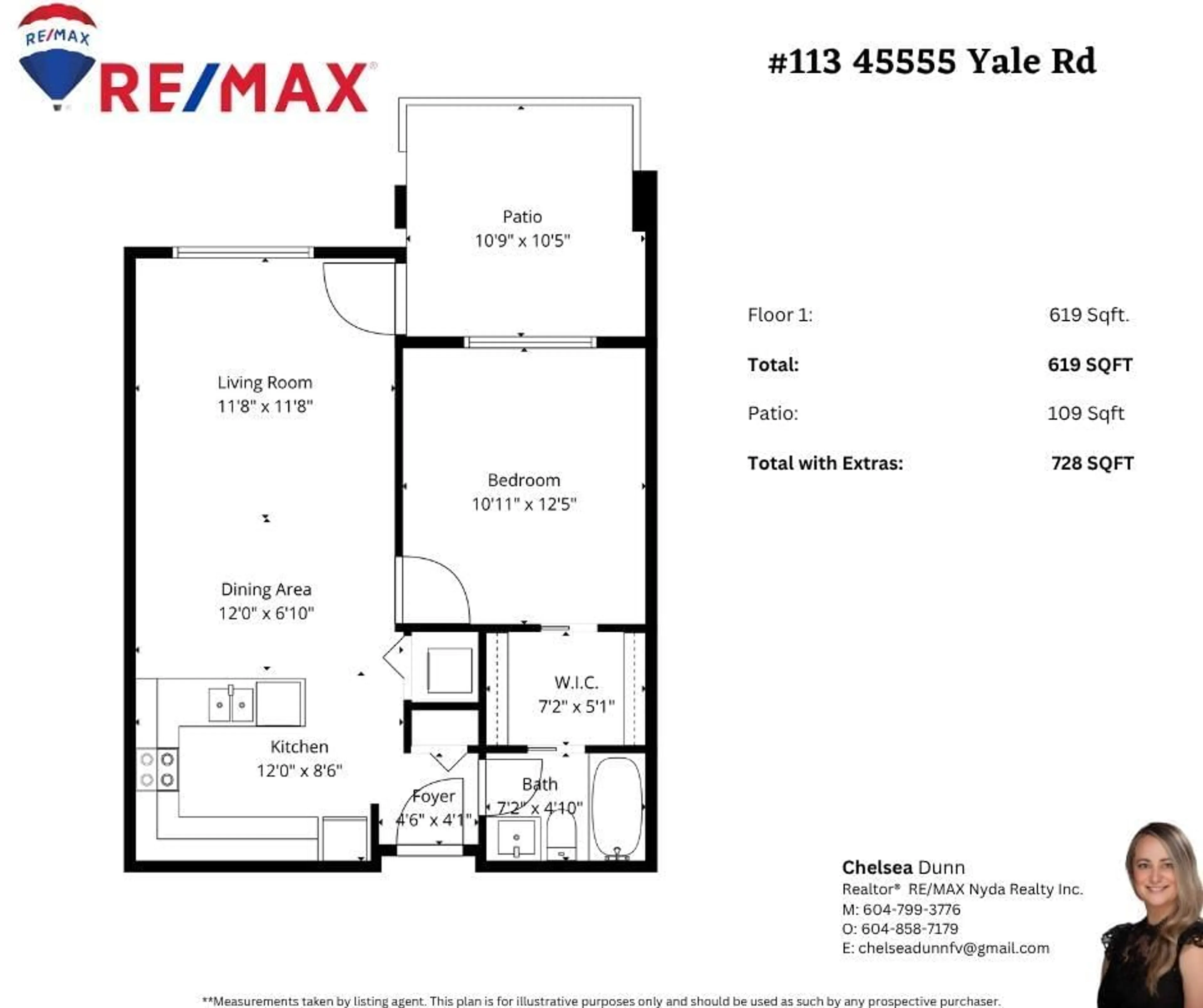 Floor plan for 113 - 45555 YALE ROAD, Chilliwack British Columbia V2P0A9