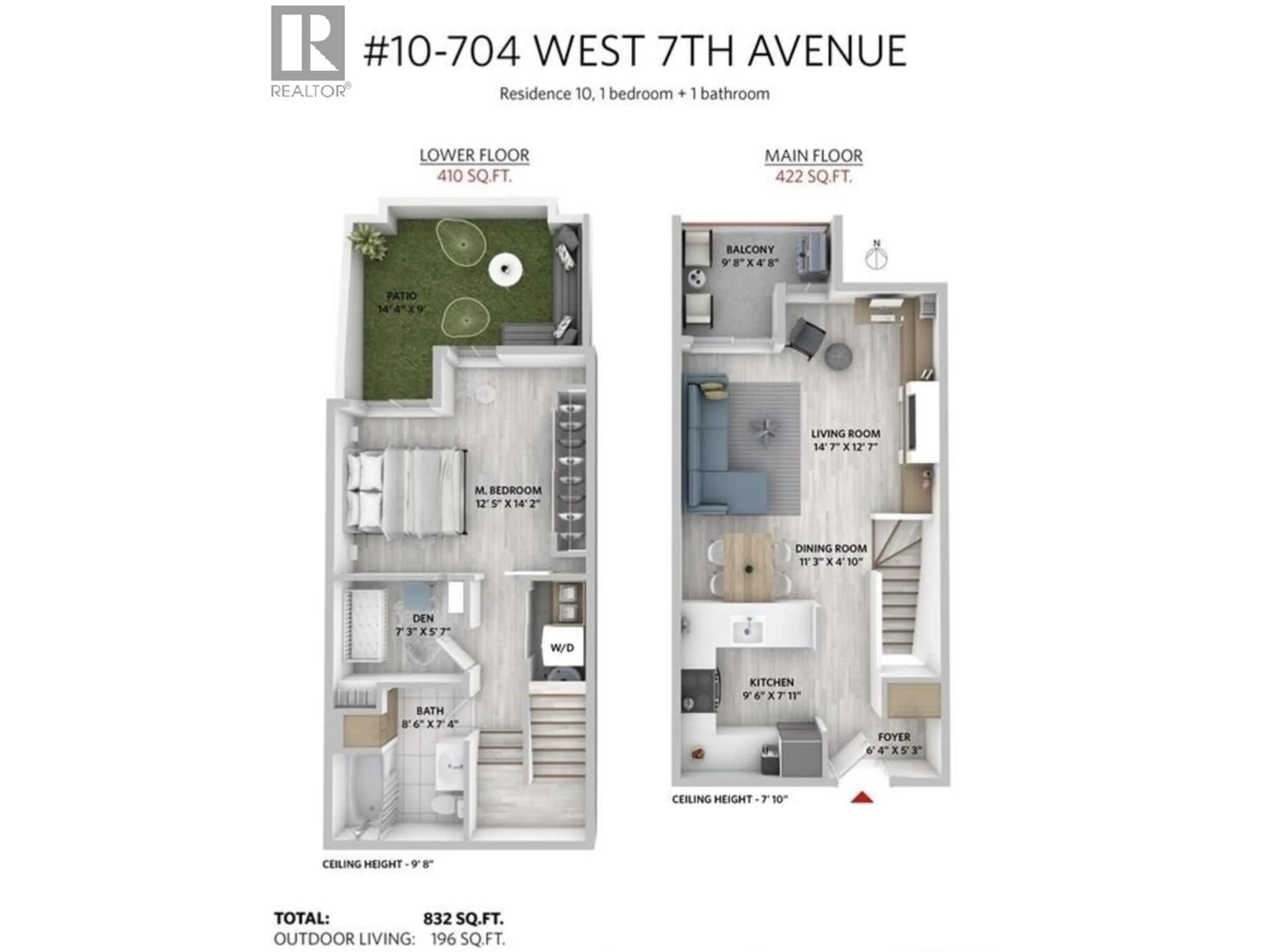 Floor plan for 10 - 704 7TH AVENUE, Vancouver British Columbia V5Z1B8