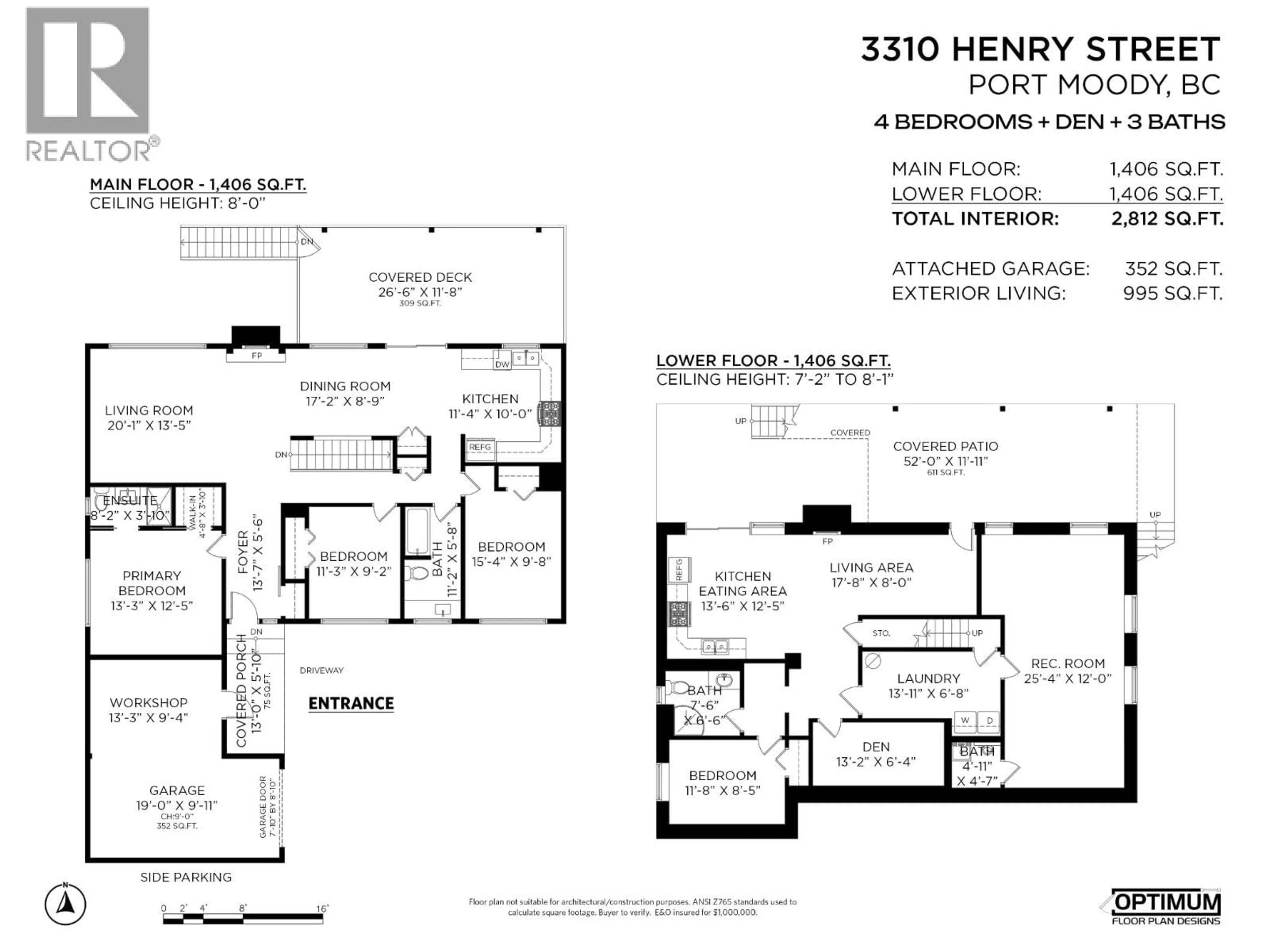 Floor plan for 3310 HENRY STREET, Port Moody British Columbia V3H2K5