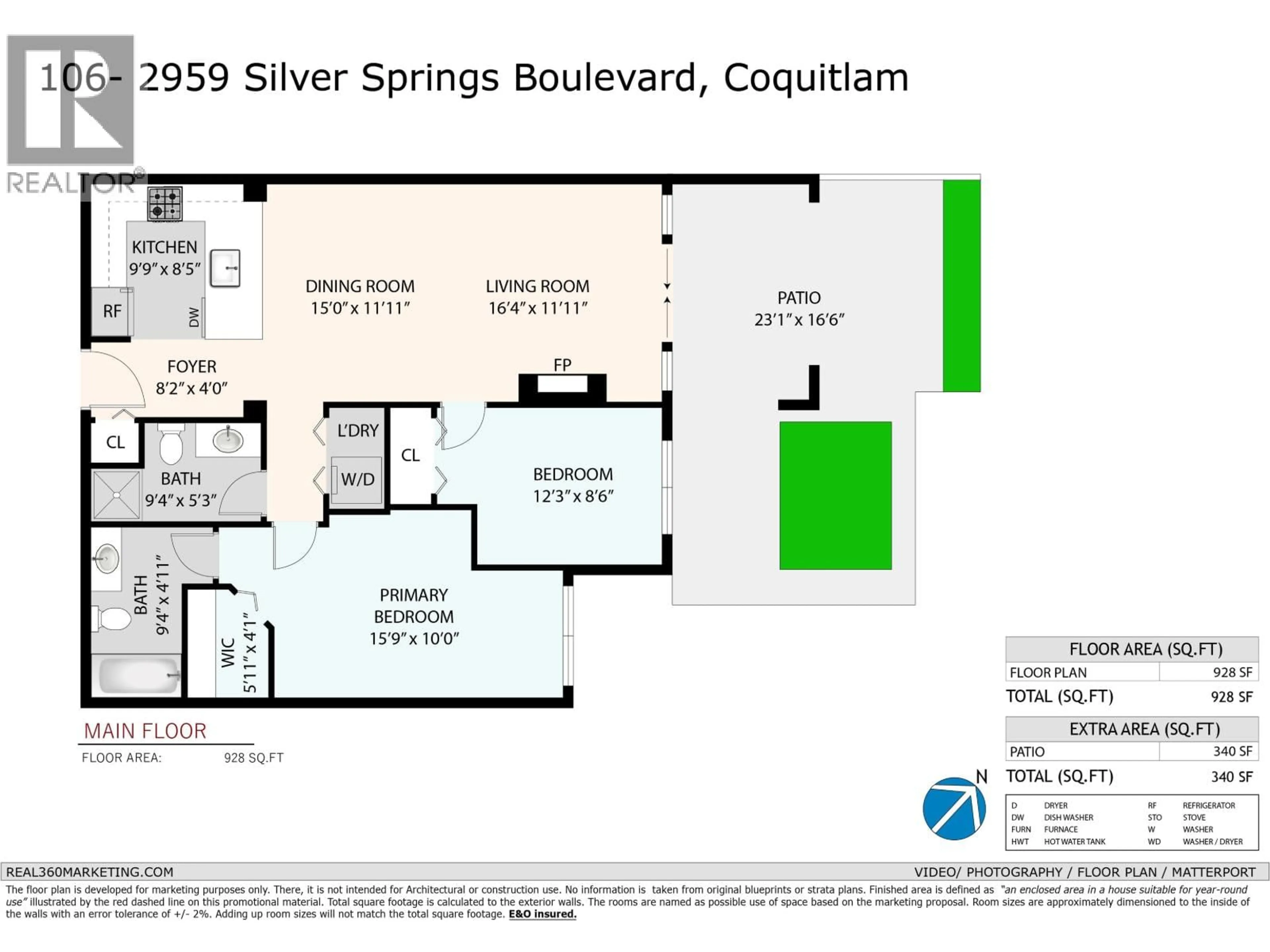 Floor plan for #106 - 2959 SILVER SPRINGS BOULEVARD, Coquitlam British Columbia V3E3S5