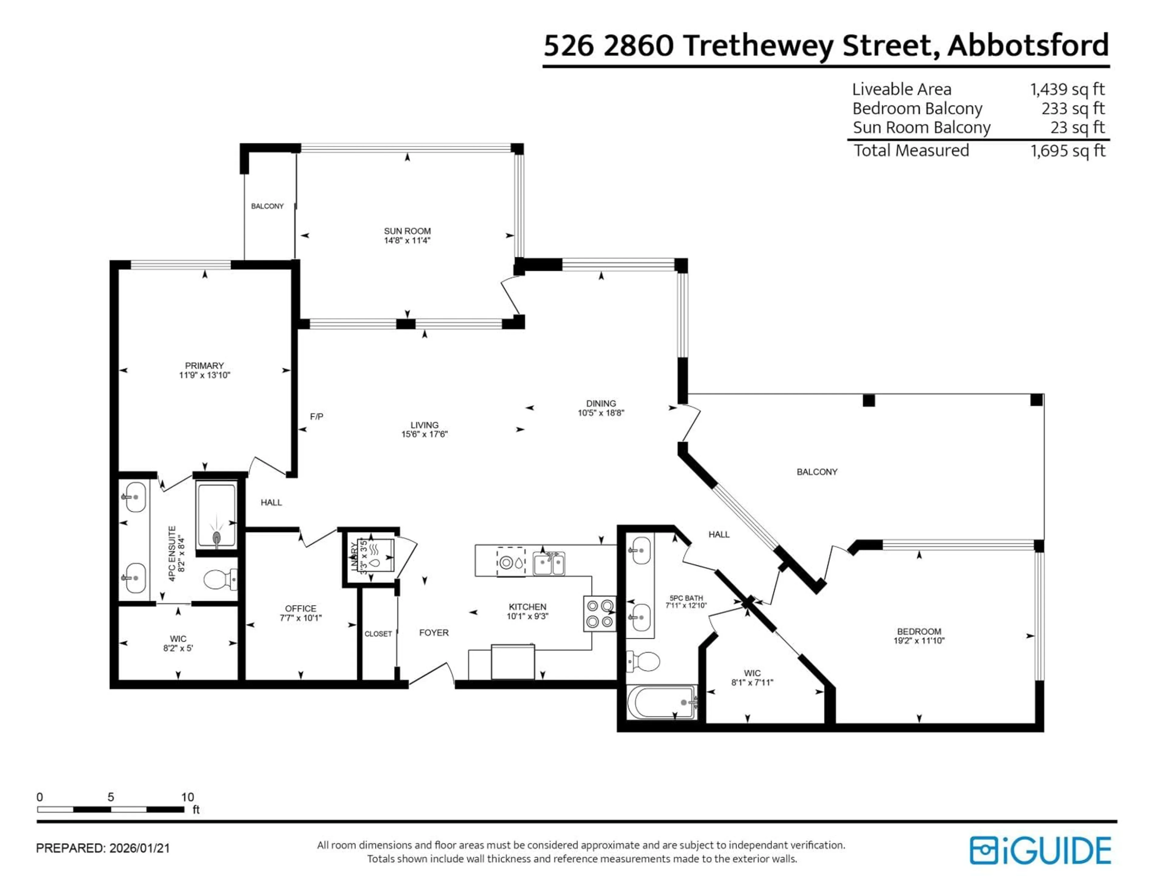 Floor plan for 526 - 2860 TRETHEWEY STREET, Abbotsford British Columbia V2T0G5