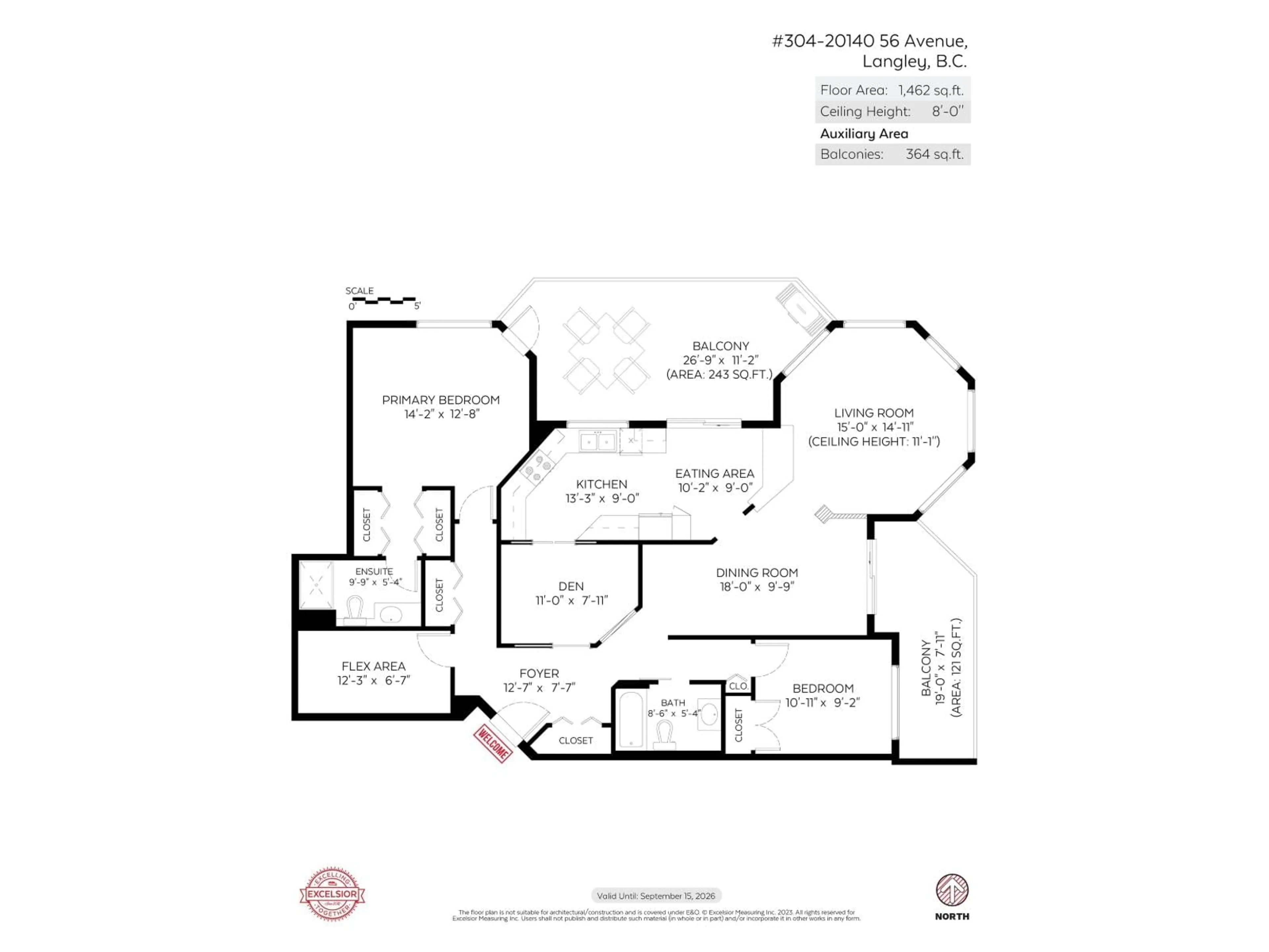 Floor plan for 304 - 20140 56 AVENUE, Langley British Columbia V3A3Y4