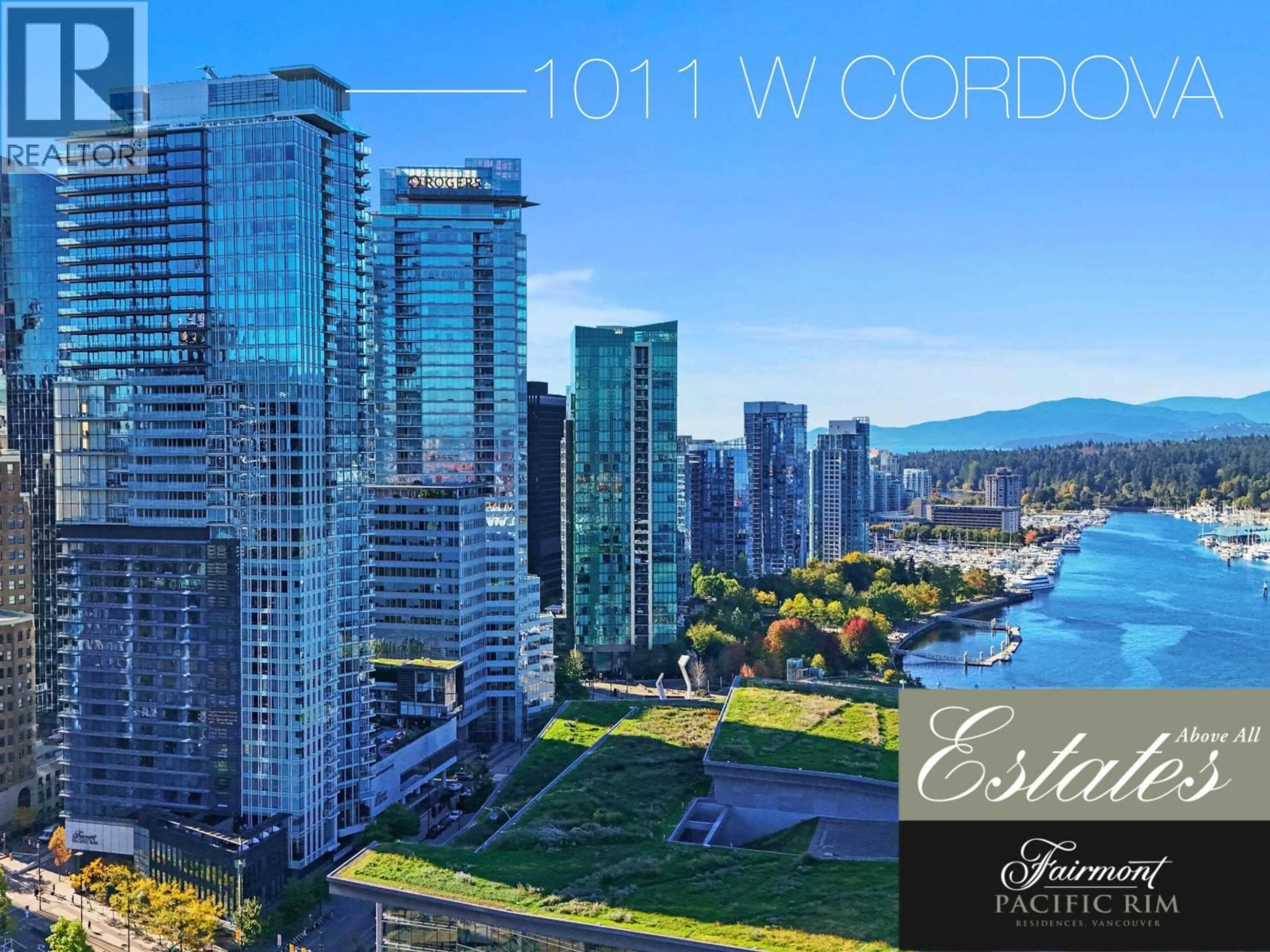 A pic from outside/outdoor area/front of a property/back of a property/a pic from drone, water/lake/river/ocean view for 2701 - 1011 CORDOVA STREET, Vancouver British Columbia V6C0B2