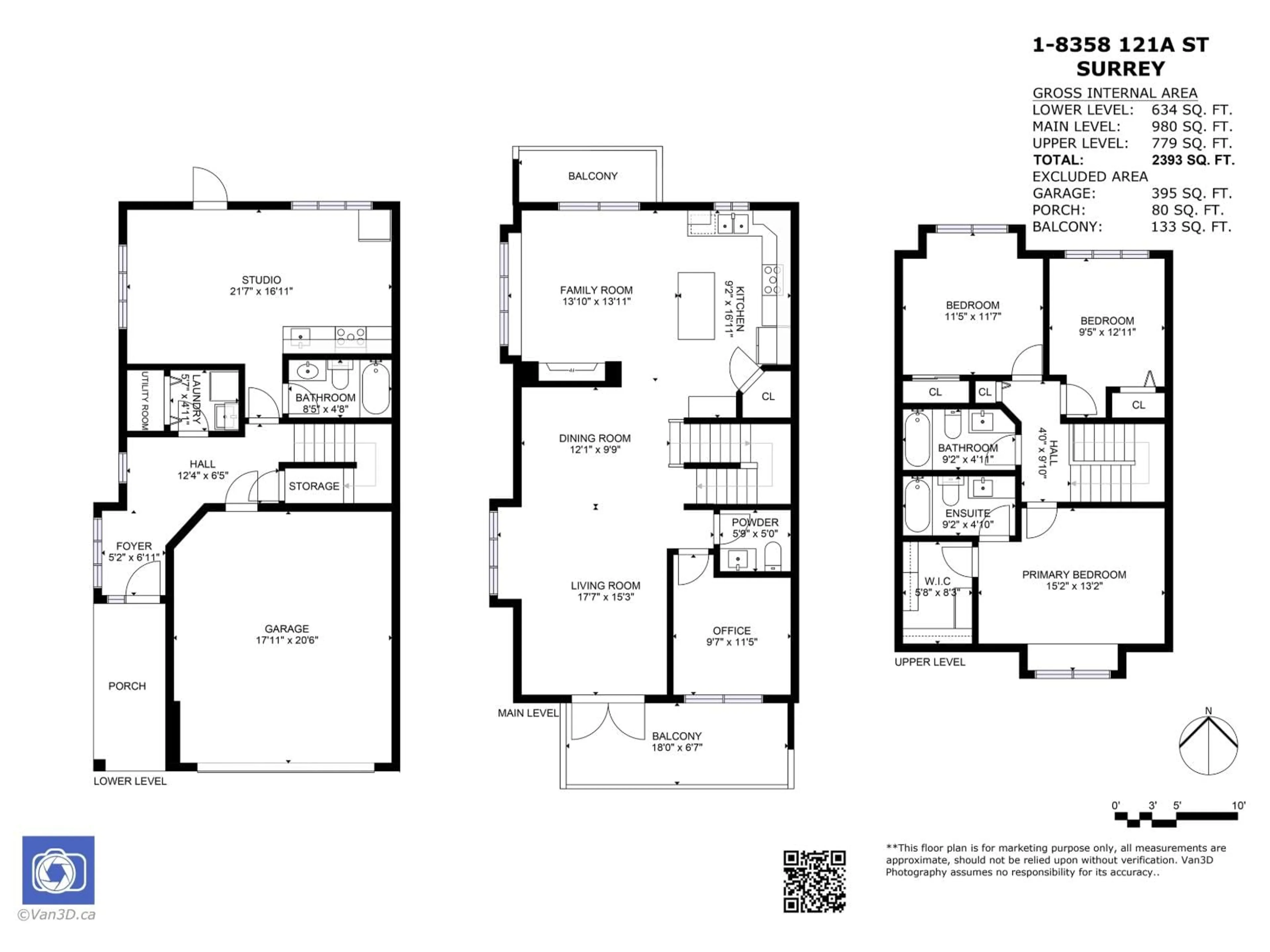 Floor plan for 1 - 8358 121A STREET, Surrey British Columbia V3W1T6