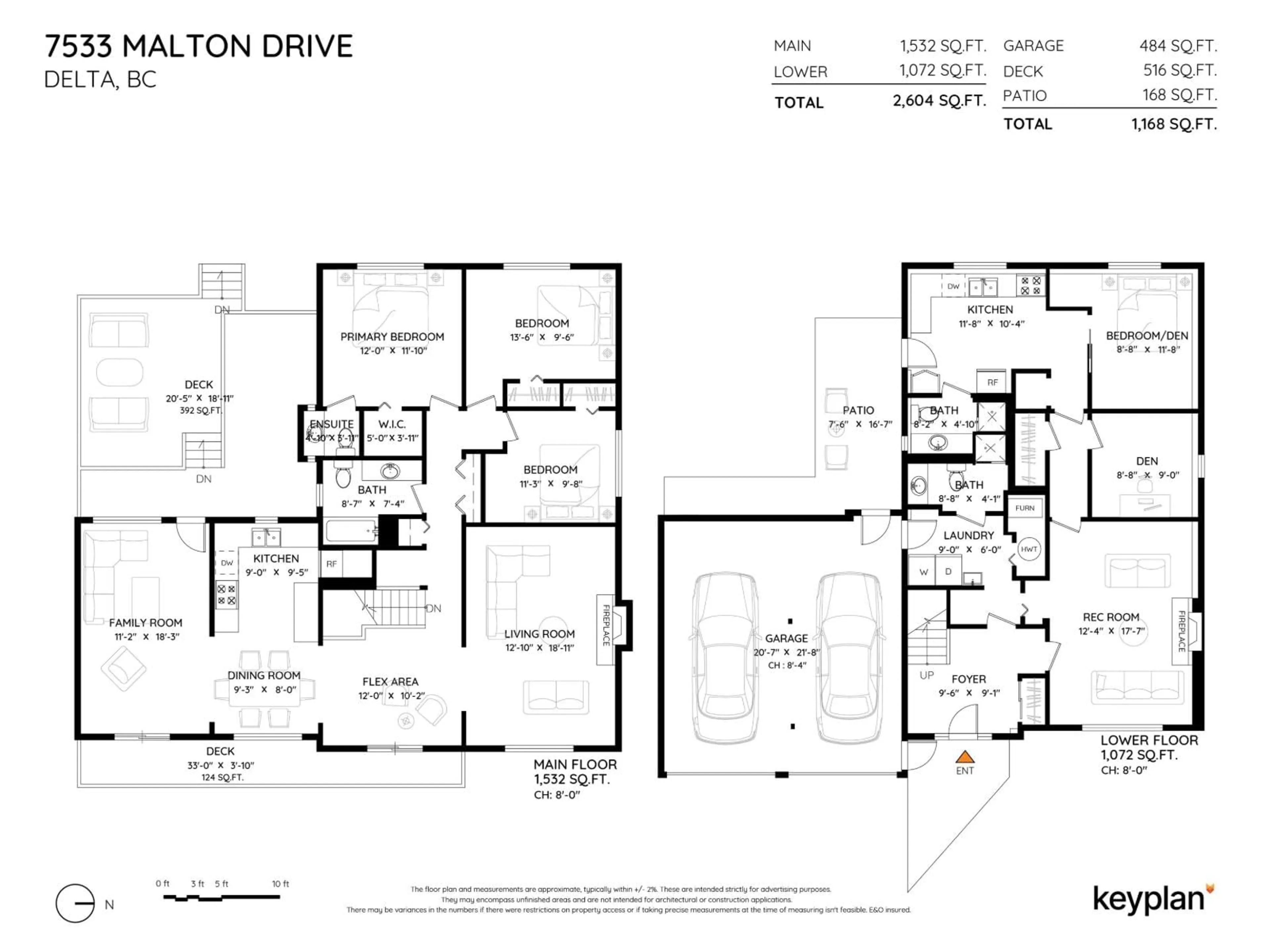 Floor plan for 7533 MALTON DRIVE, Delta British Columbia V4C6W7