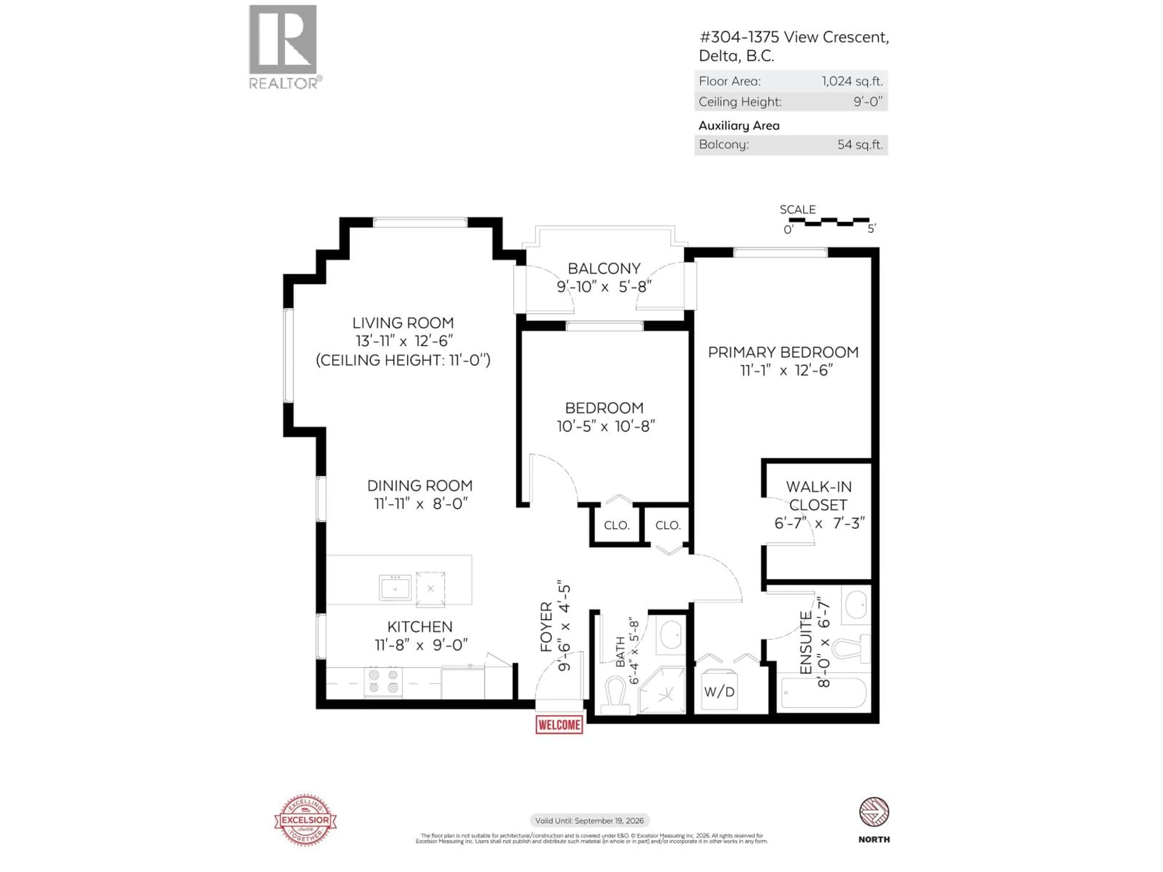 Floor plan for 304 - 1375 VIEW CRESCENT, Delta British Columbia V4L0A3
