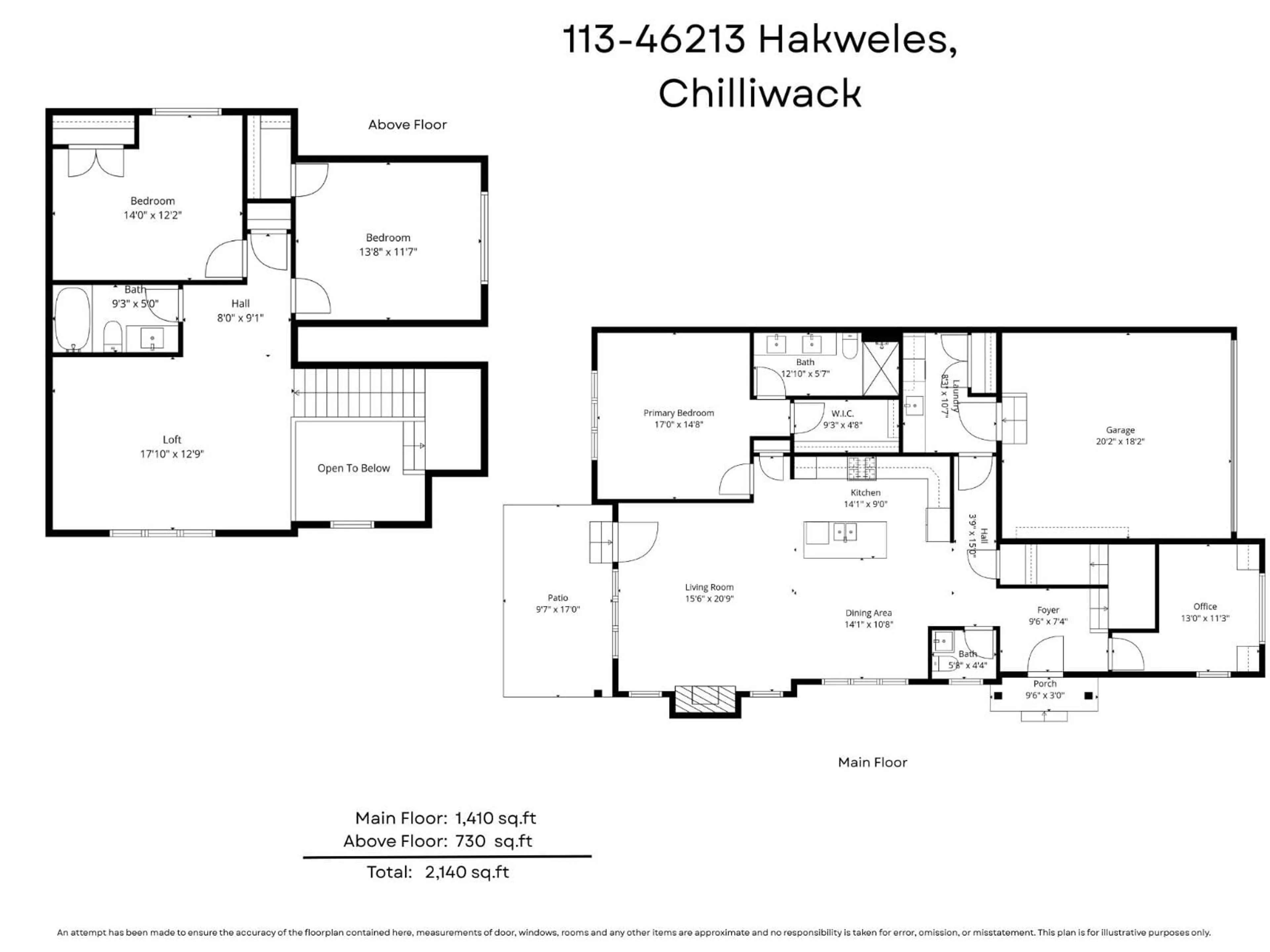 Floor plan for 113 - 46213 HAKWELES ROAD, Chilliwack British Columbia V4Z0C6