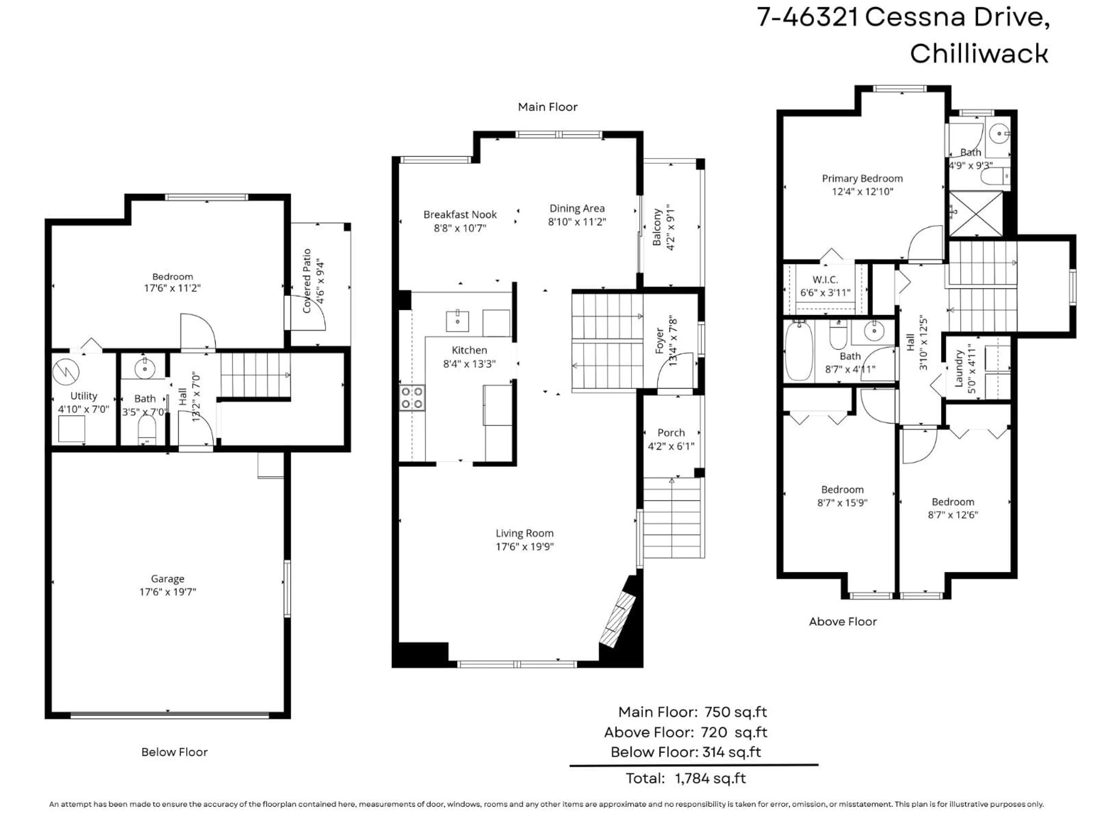 Floor plan for 7 - 46321 CESSNA DRIVE, Chilliwack British Columbia V2P1A7