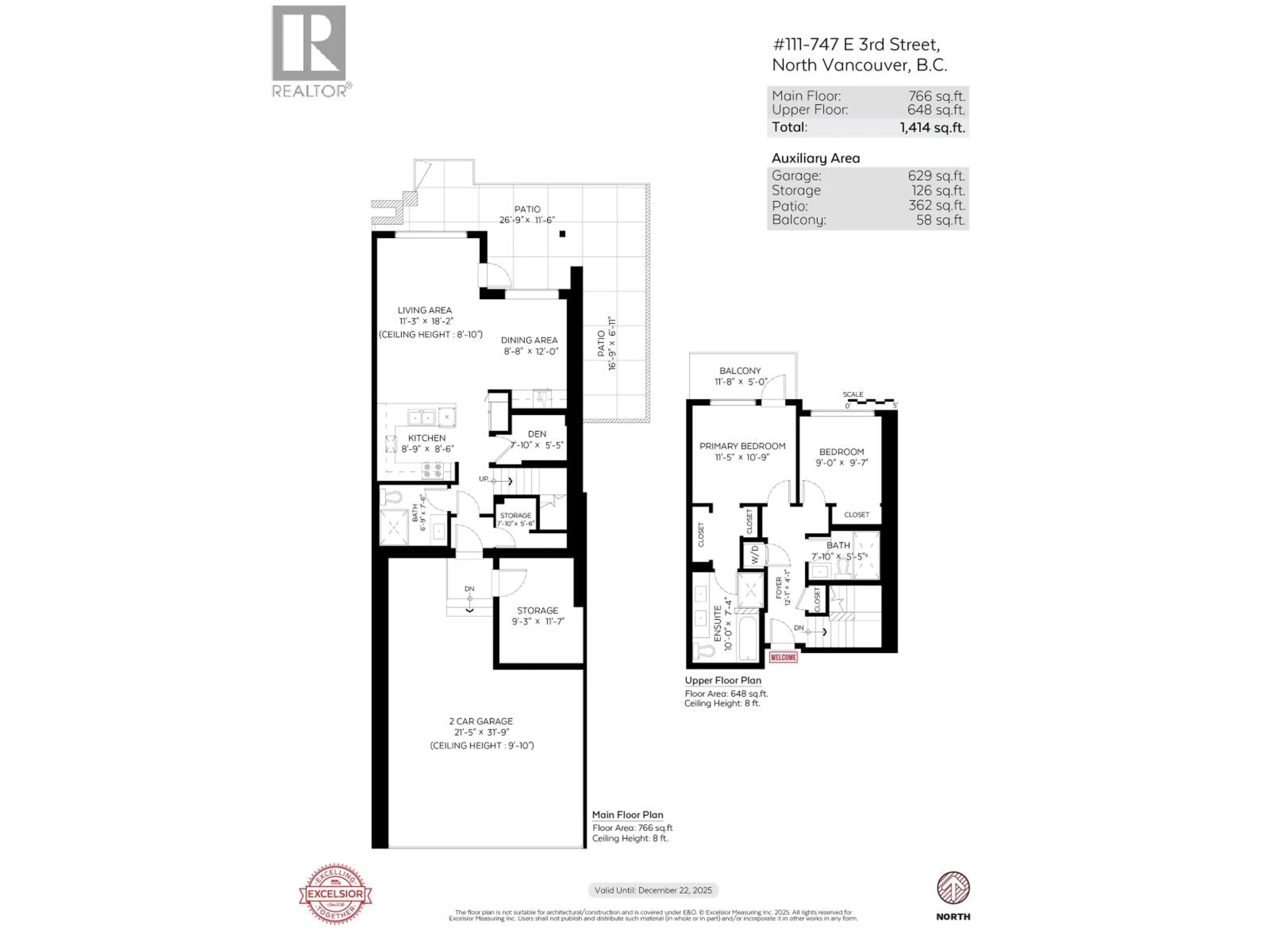 Floor plan for 111 - 747 3RD STREET, North Vancouver British Columbia V7L1G8
