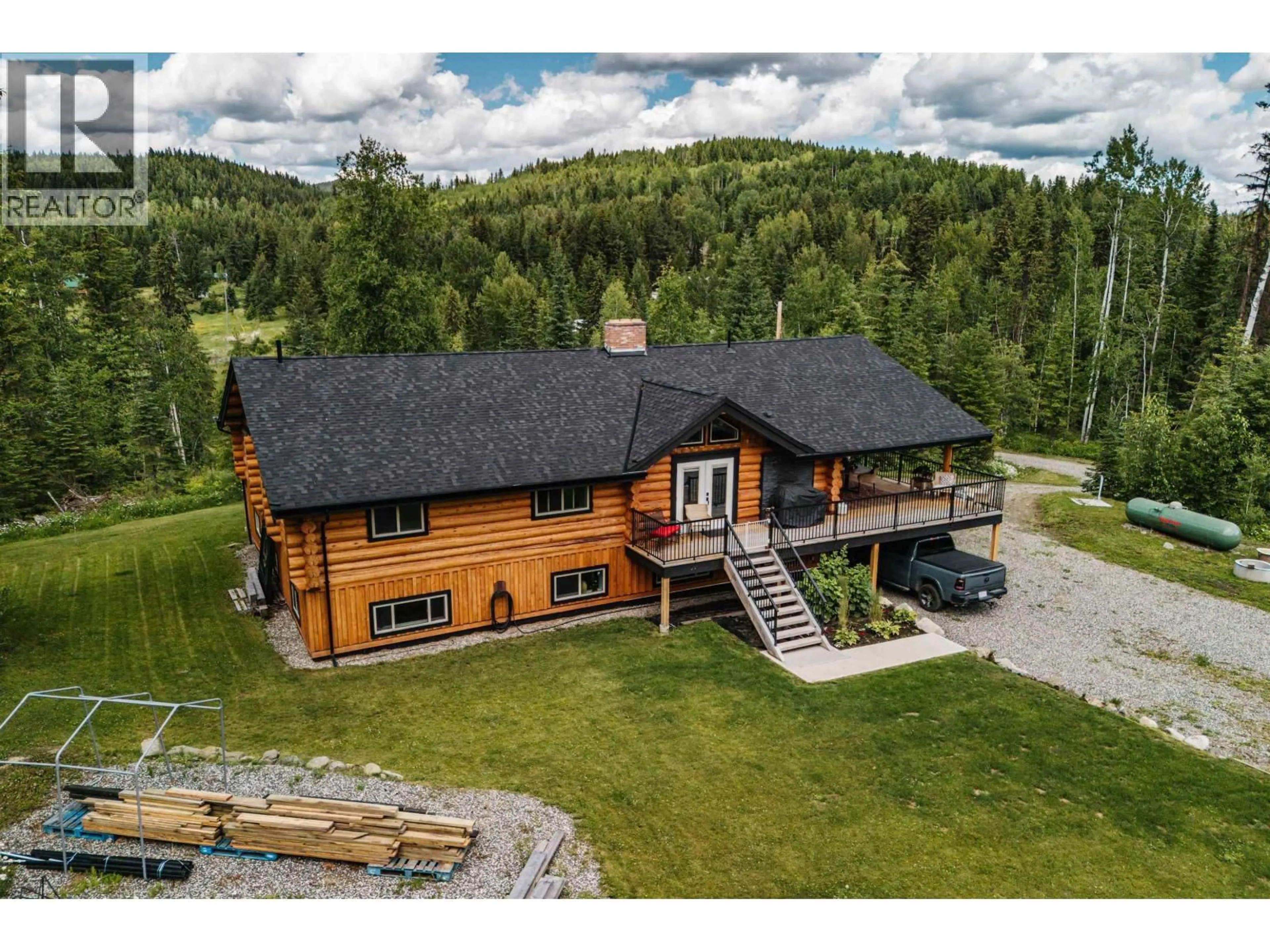 A pic from outside/outdoor area/front of a property/back of a property/a pic from drone, mountain view for 2199 EAGLE CREEK ROAD, Canim Lake British Columbia V0K1L0