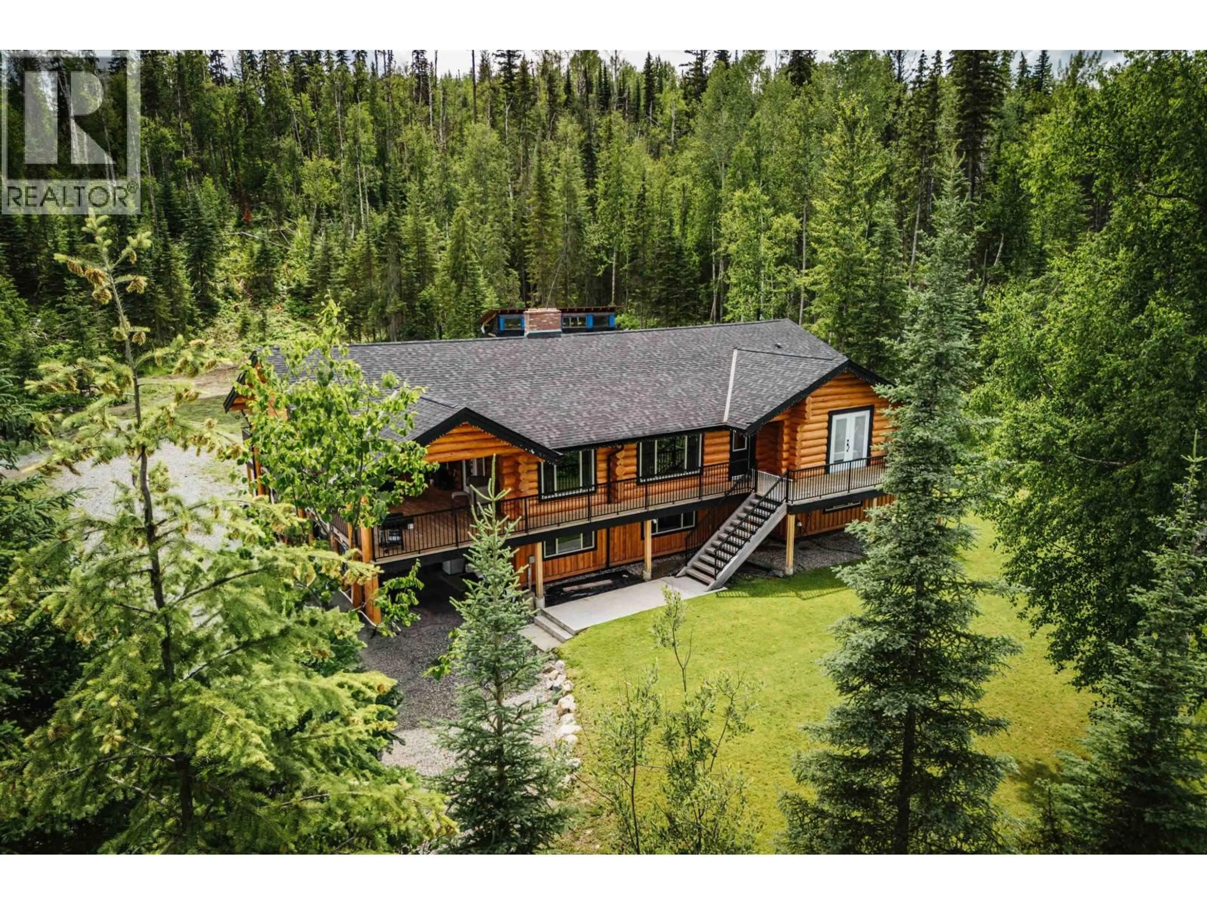 A pic from outside/outdoor area/front of a property/back of a property/a pic from drone, forest/trees view for 2199 EAGLE CREEK ROAD, Canim Lake British Columbia V0K1L0