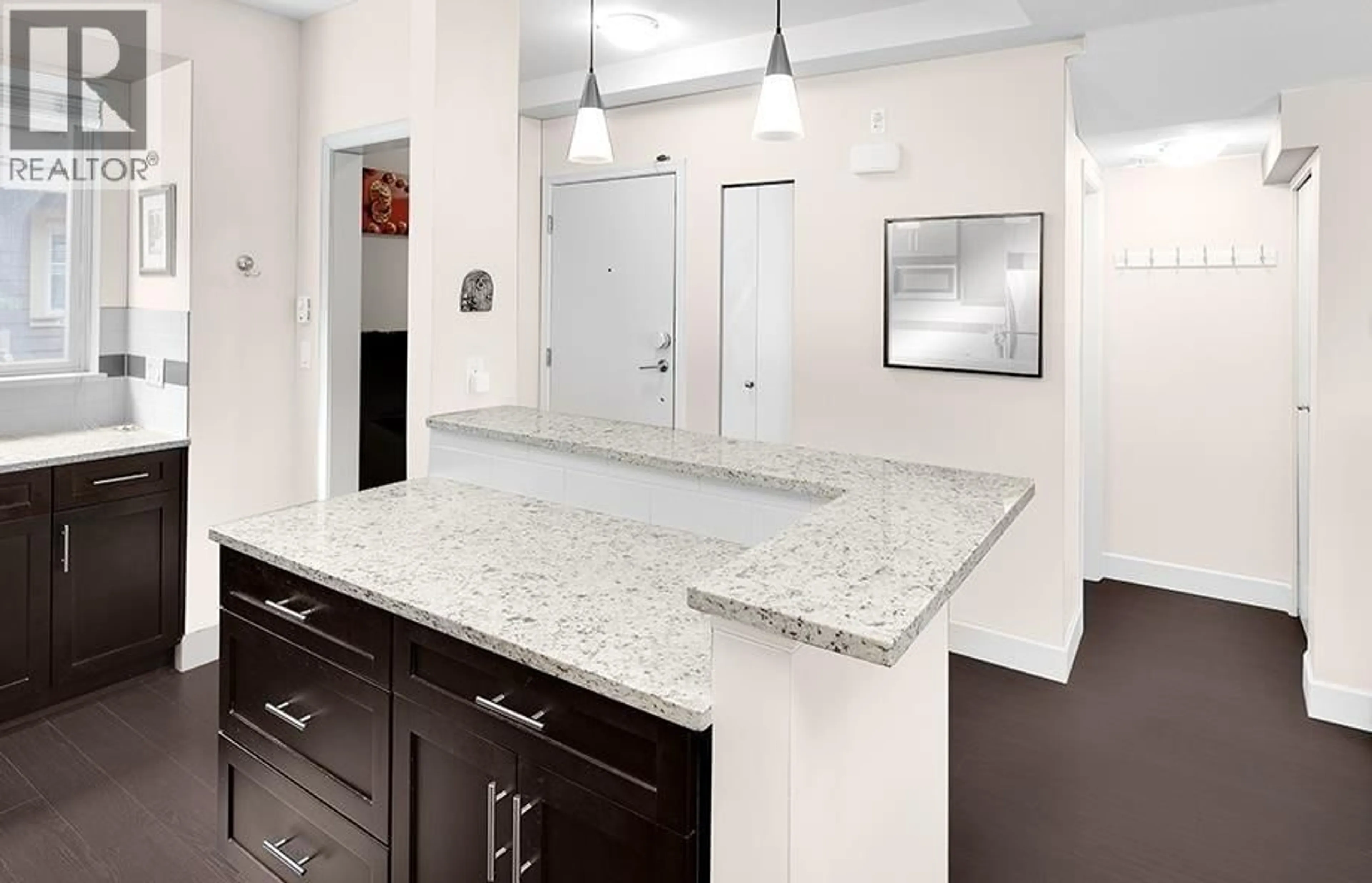 Open concept kitchen, ceramic/tile floor for 228 - 2108 ROWLAND STREET, Port Coquitlam British Columbia V3C0C1