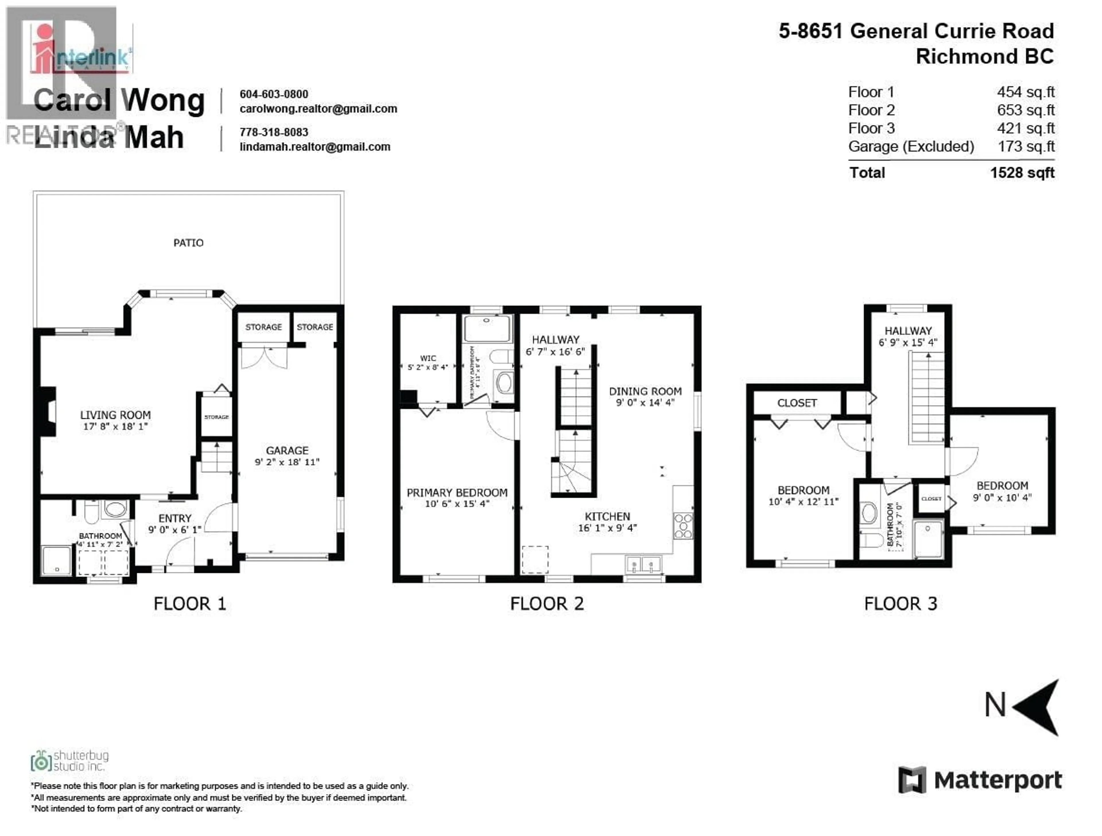Floor plan for 5 - 8651 GENERAL CURRIE ROAD, Richmond British Columbia V6Y1M3