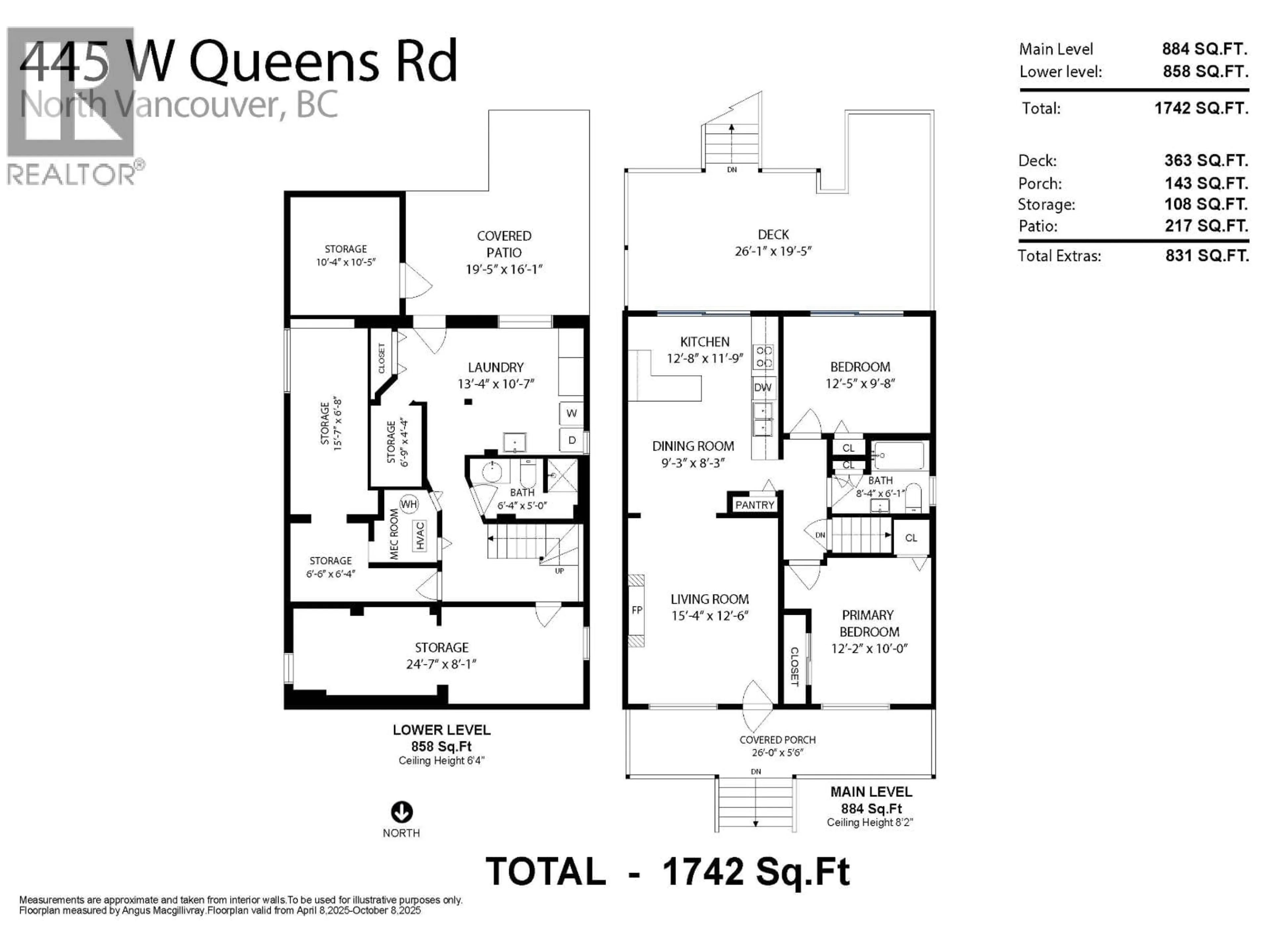 Floor plan for 445 QUEENS ROAD, North Vancouver British Columbia V7N2K8