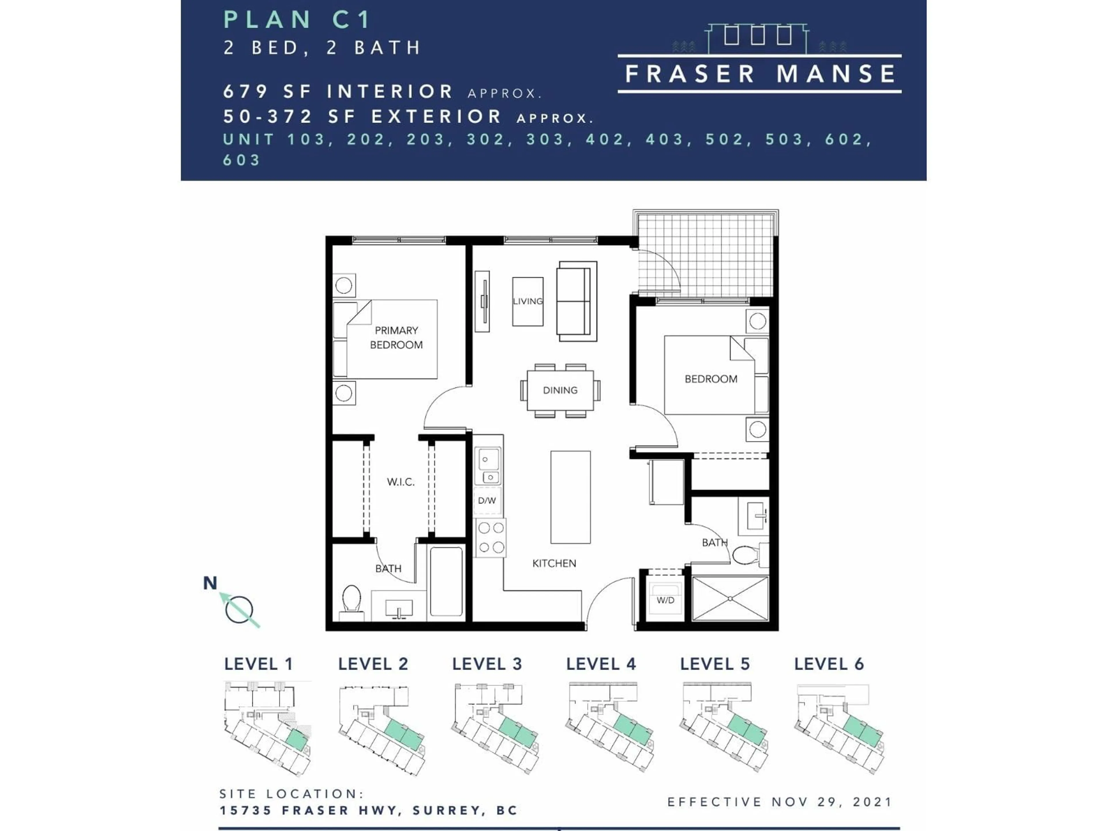 Floor plan for 502 - 15739 FRASER HIGHWAY, Surrey British Columbia V4N1G9