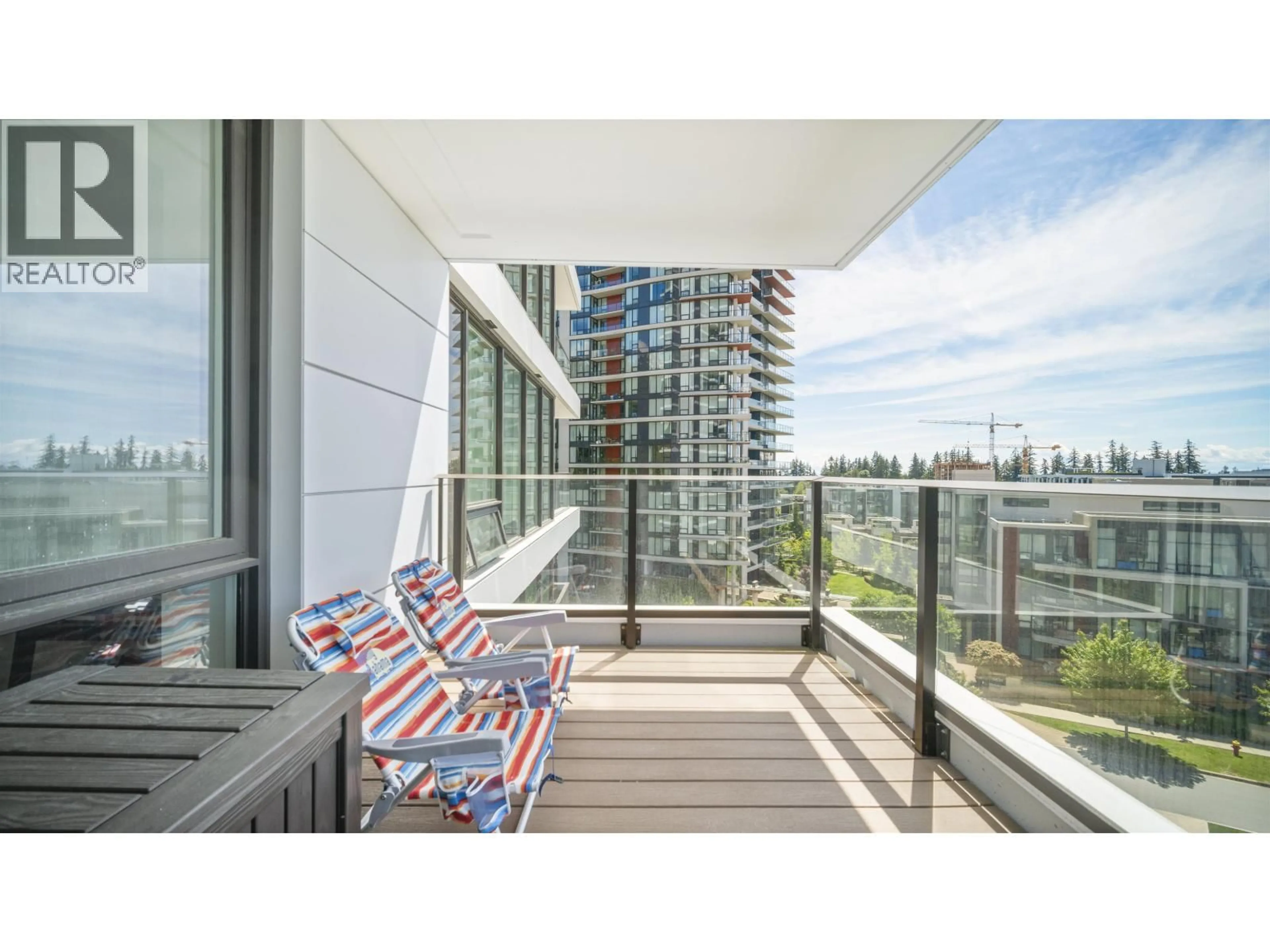 Balcony in the apartment, water/lake/river/ocean view for 602 - 5629 BIRNEY AVENUE, Vancouver British Columbia V6S0L5