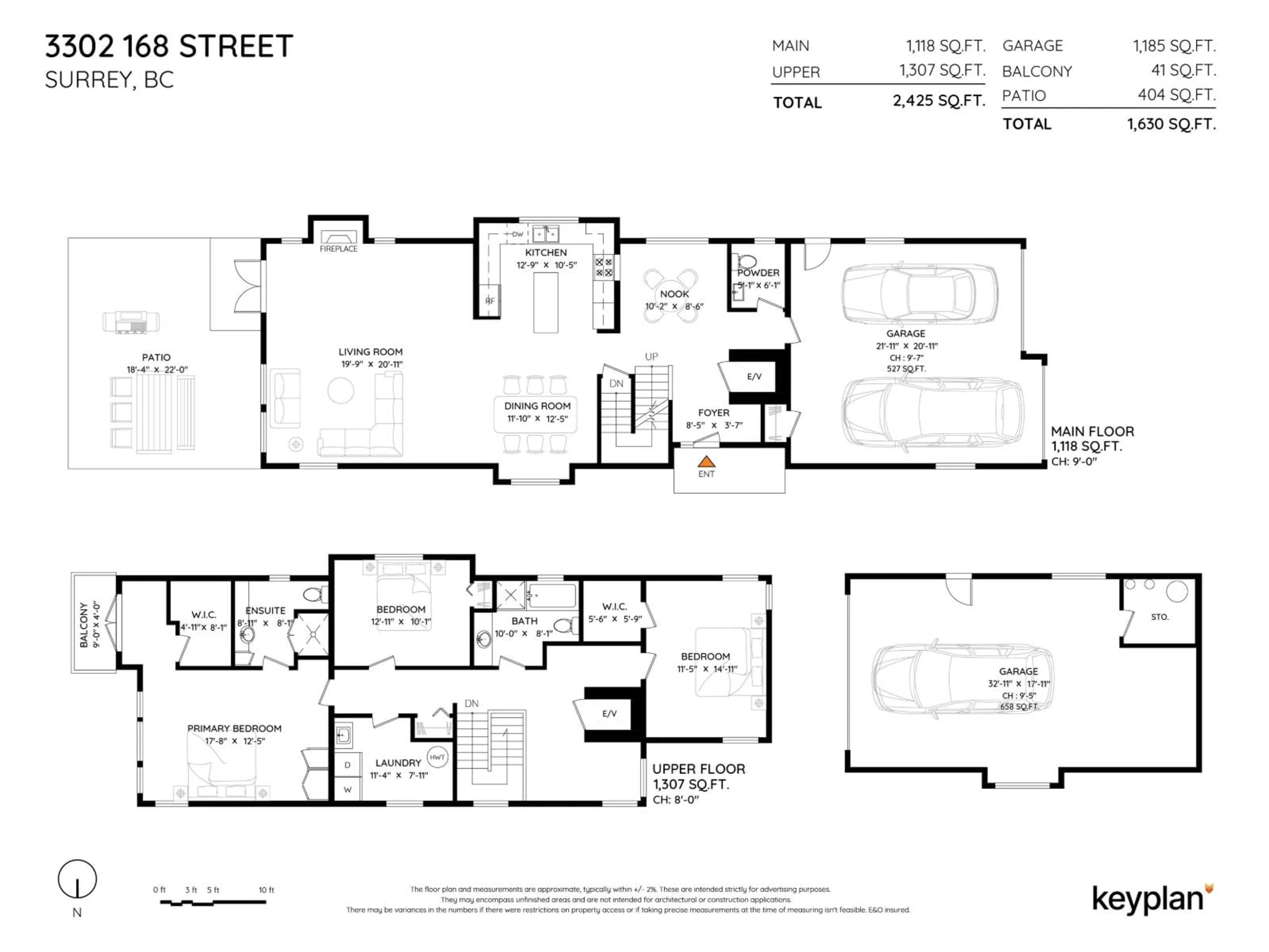 Floor plan for 3302 168 STREET, Surrey British Columbia V3Z1E4