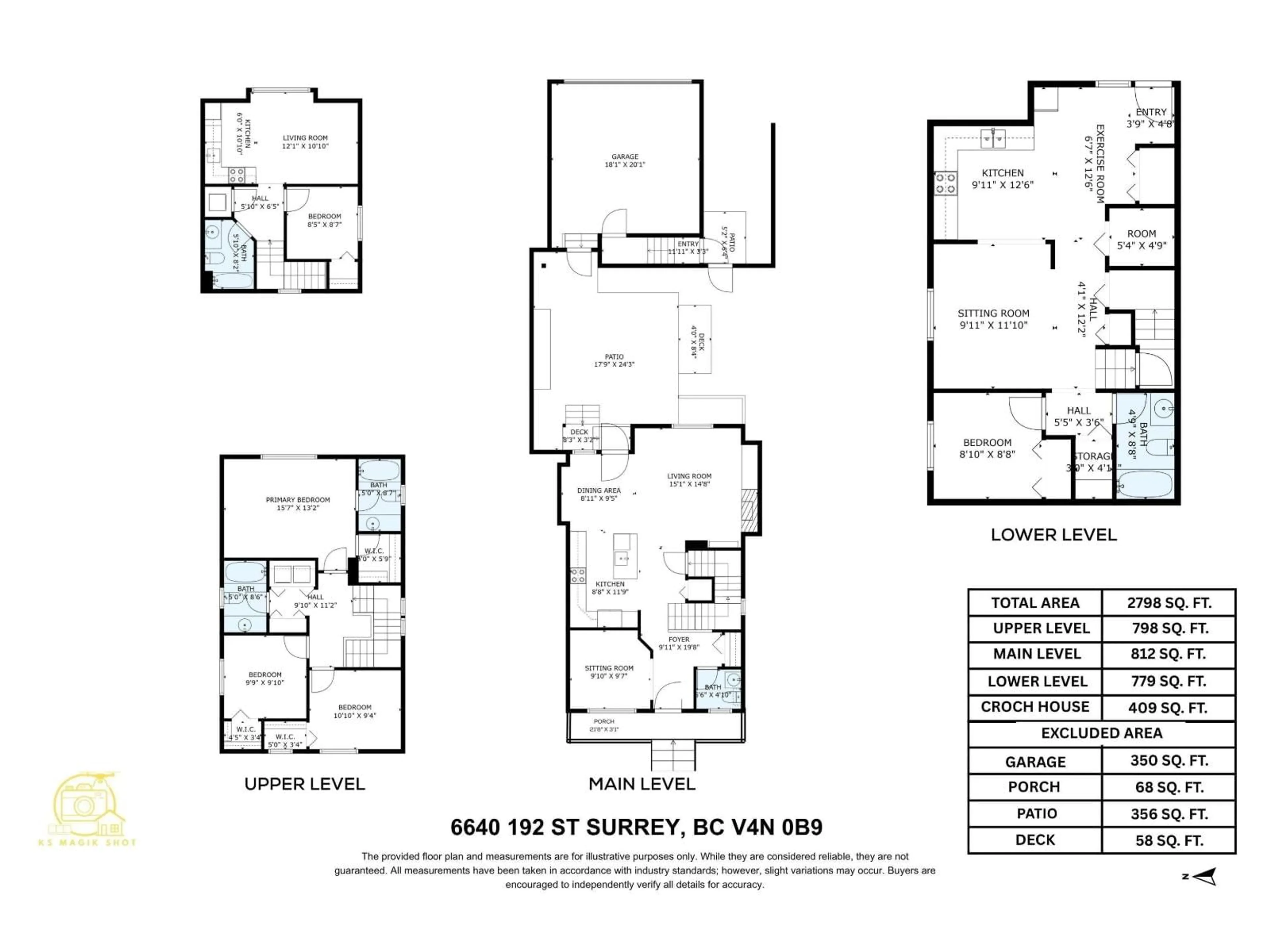 Floor plan for 6640 192 STREET, Surrey British Columbia V4N0B9