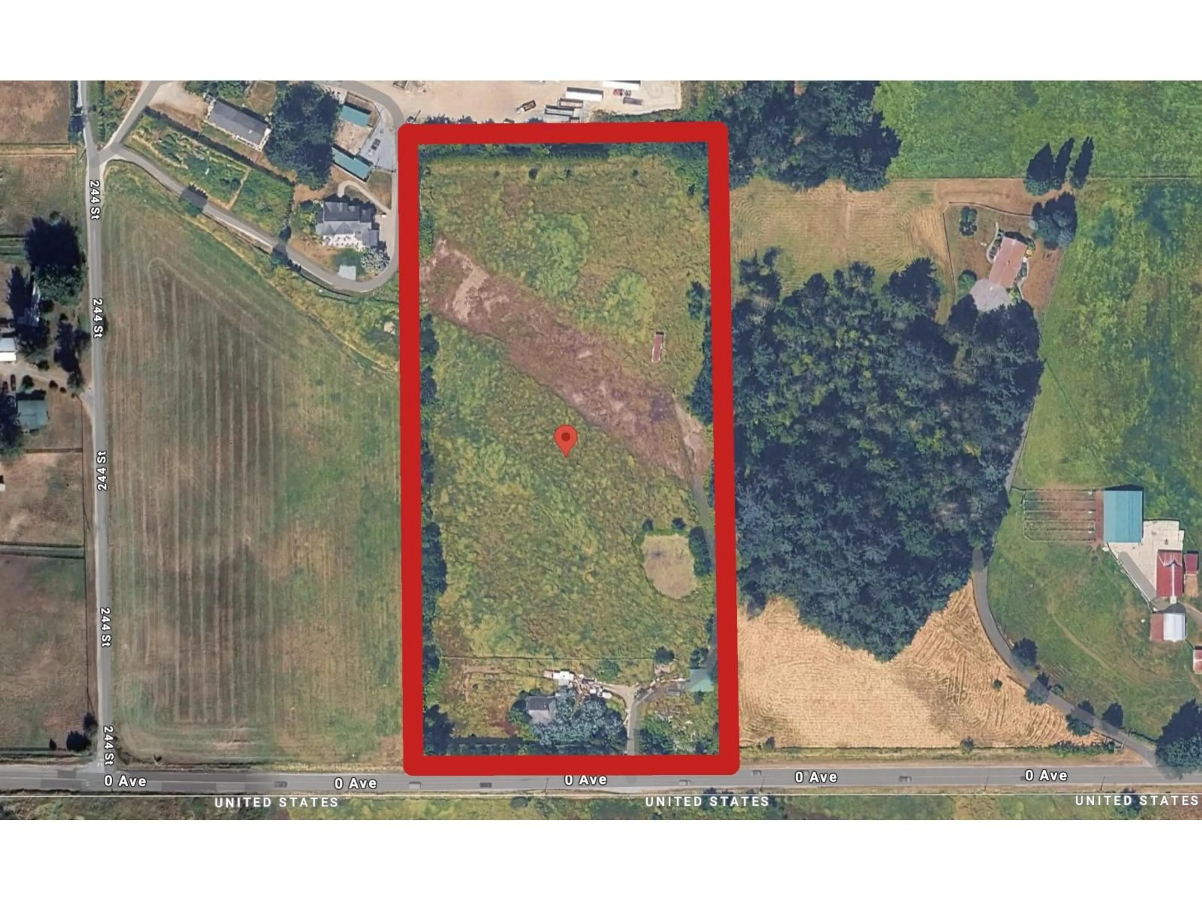 A pic from outside/outdoor area/front of a property/back of a property/a pic from drone, building for 24493 0 AVENUE, Langley British Columbia V2Z2Y7