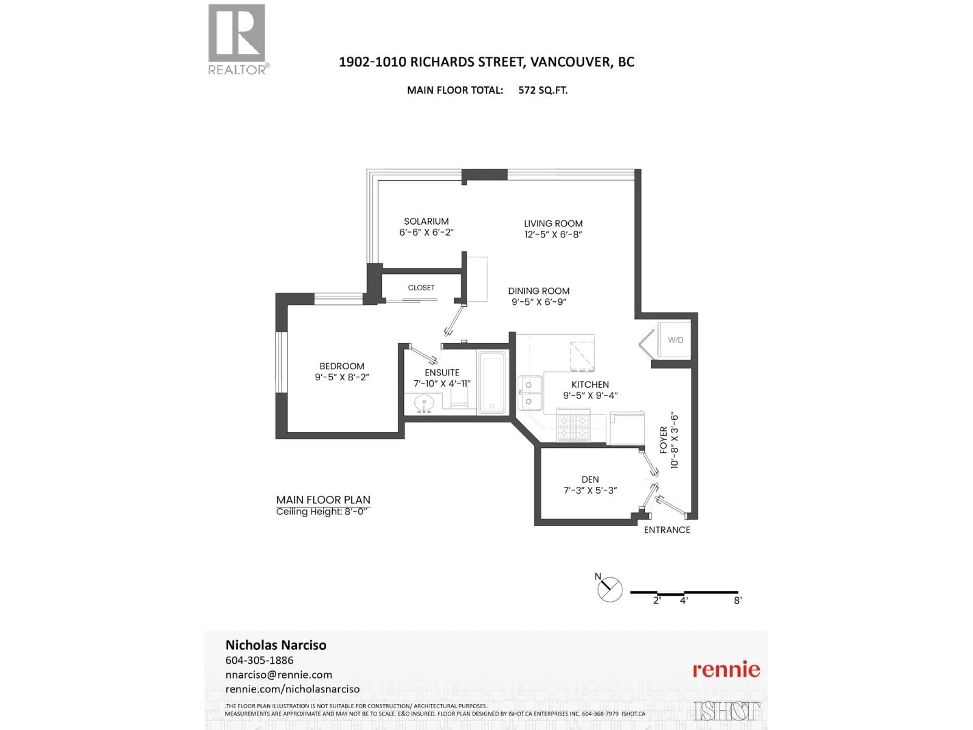 Floor plan for 1902 - 1010 RICHARDS STREET, Vancouver British Columbia V6B1G2