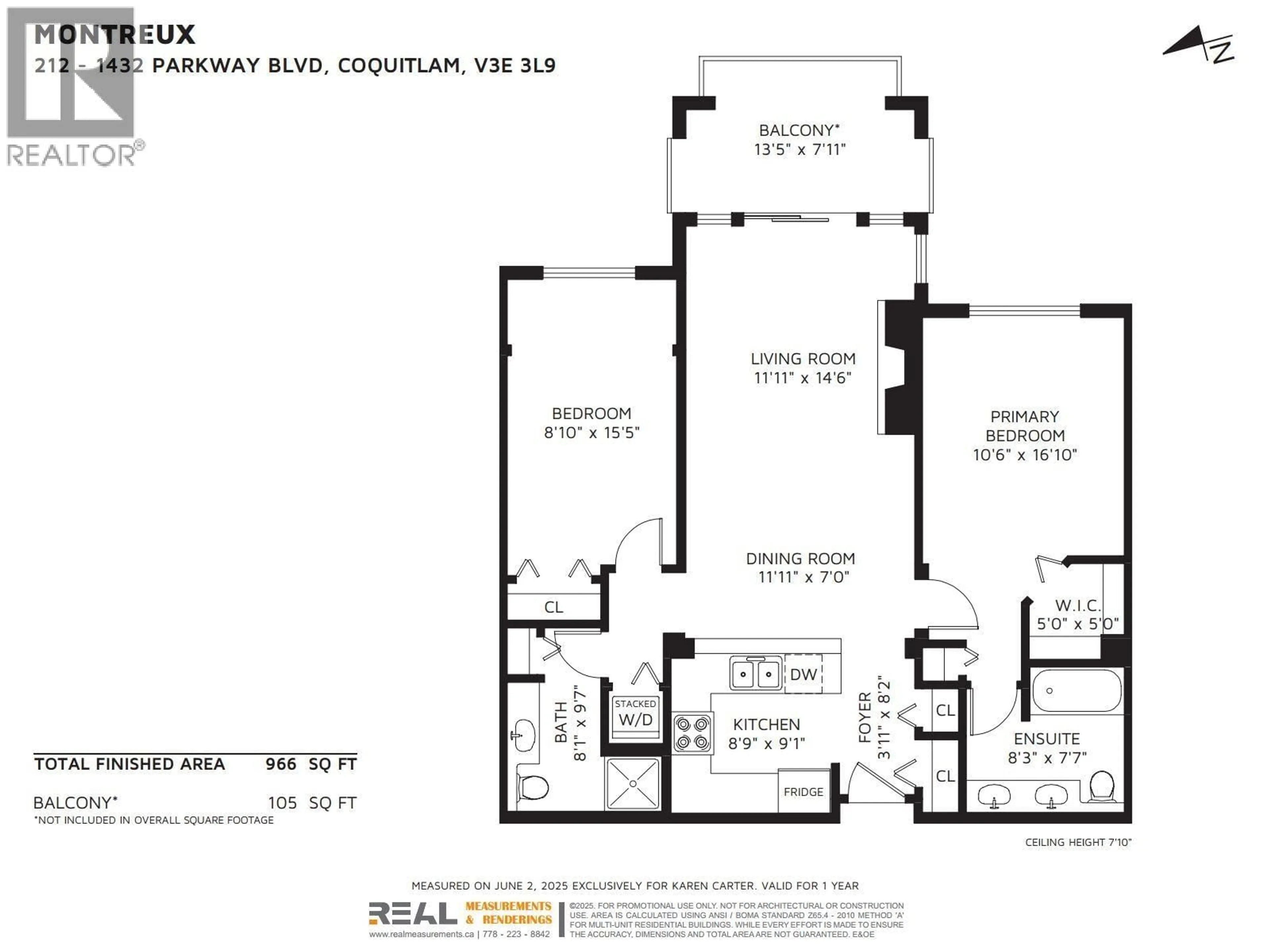 Floor plan for 212 - 1432 PARKWAY BOULEVARD, Coquitlam British Columbia V3E3L9