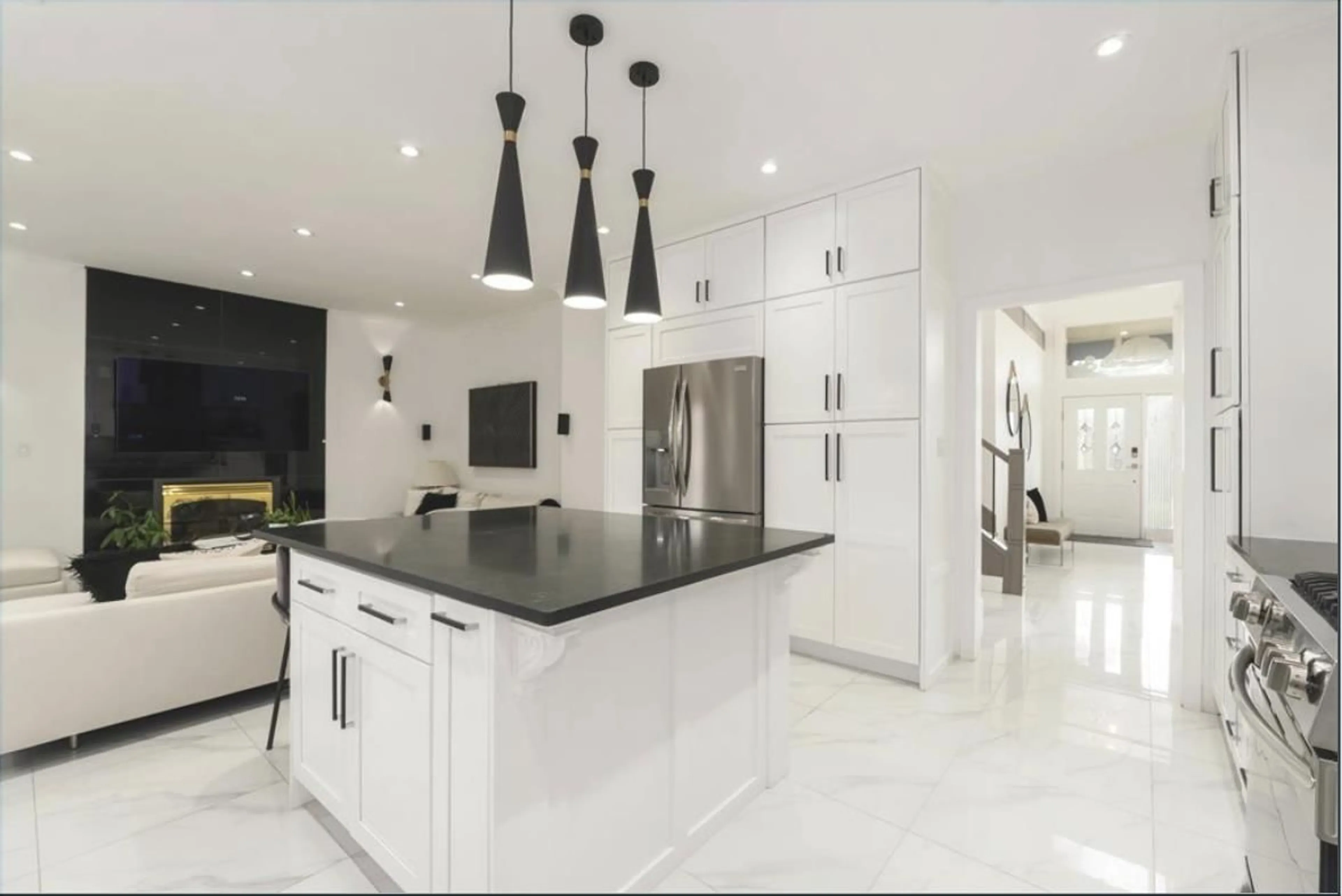 Contemporary kitchen, ceramic/tile floor for 8521 168 ST STREET, Surrey British Columbia V4N5A6