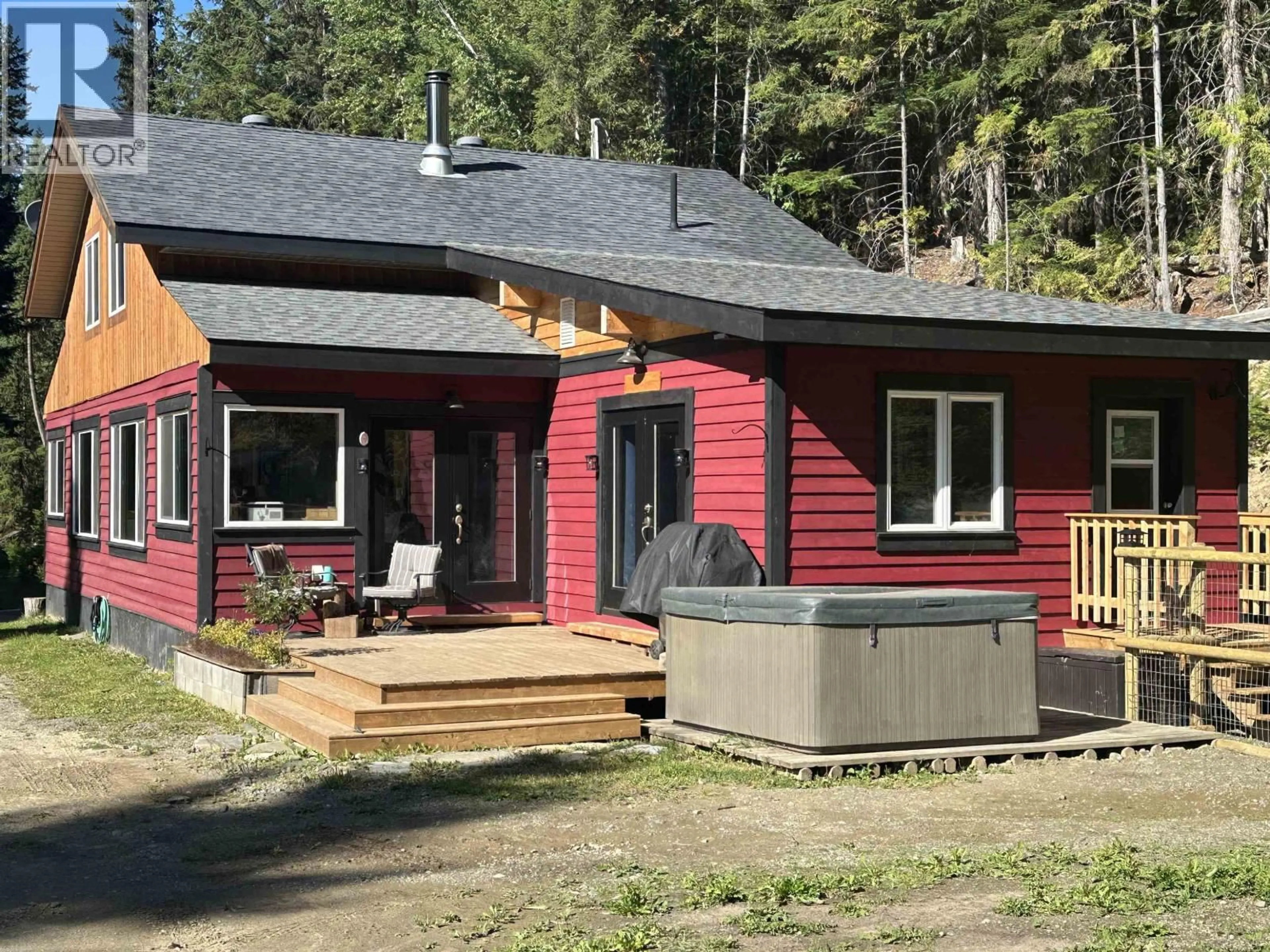 Home with vinyl exterior material, street for 5973 CEDAR CREEK ROAD, Likely British Columbia V0L1N0