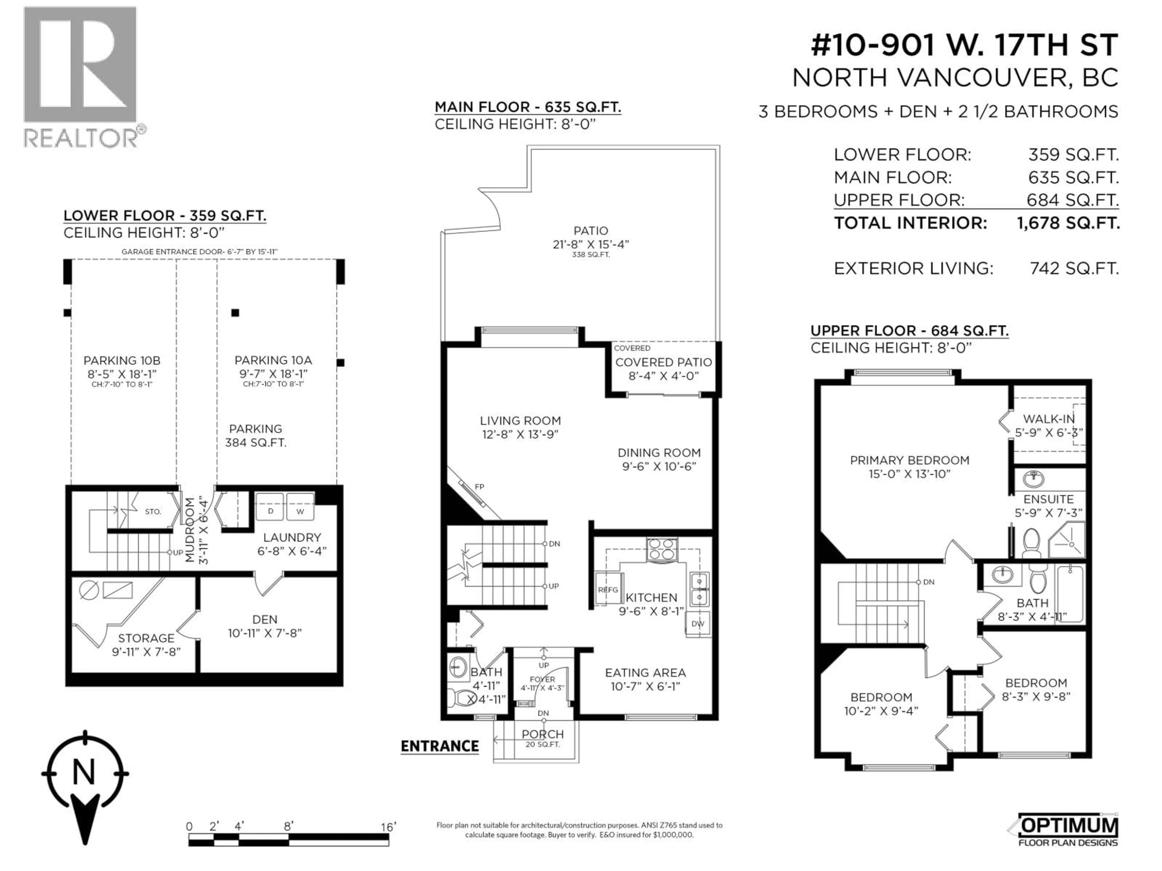 Floor plan for 10 - 901 17TH STREET, North Vancouver British Columbia V7P1V8