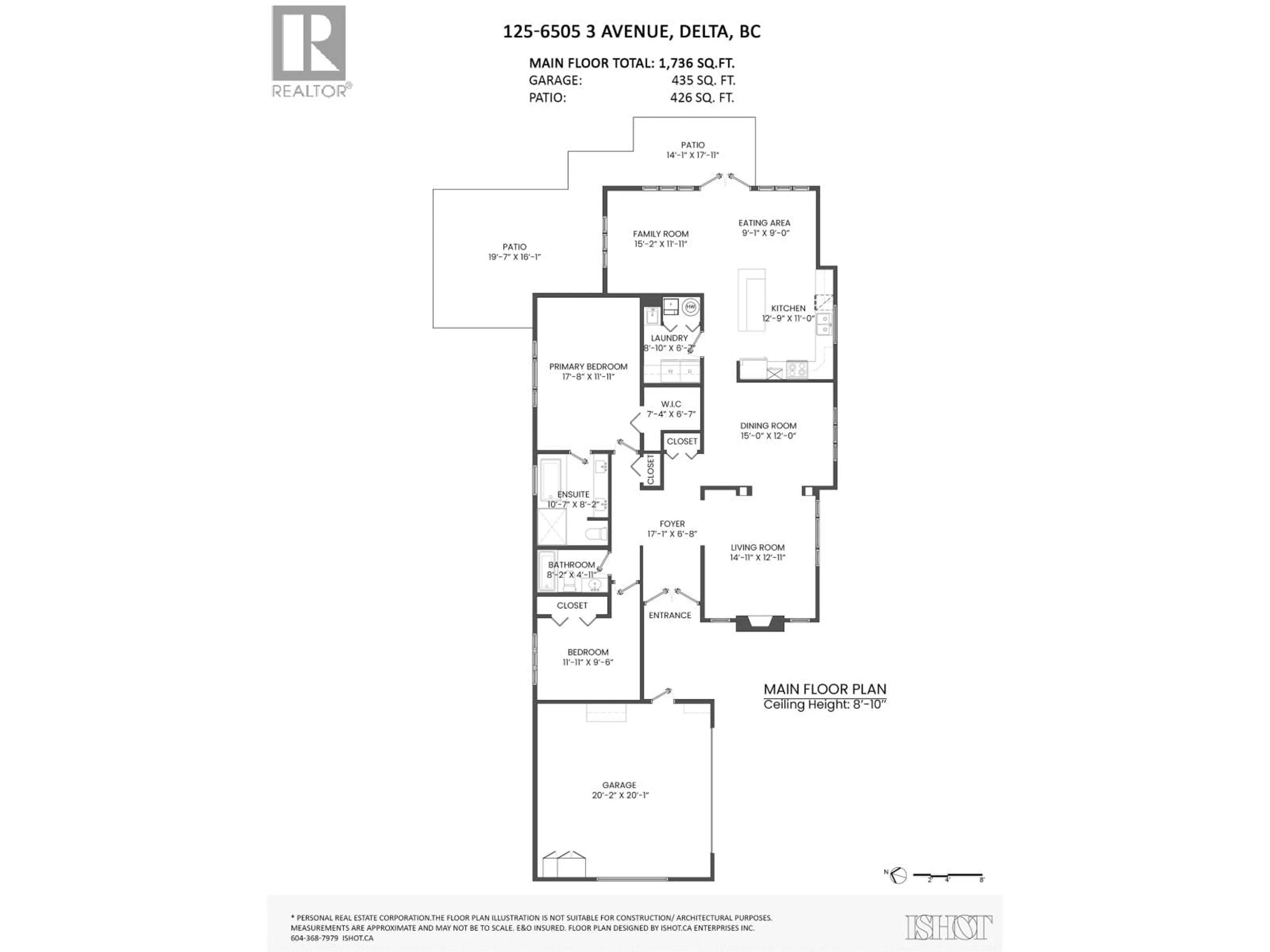 Floor plan for 125 - 6505 3 AVENUE, Delta British Columbia V4L2N1