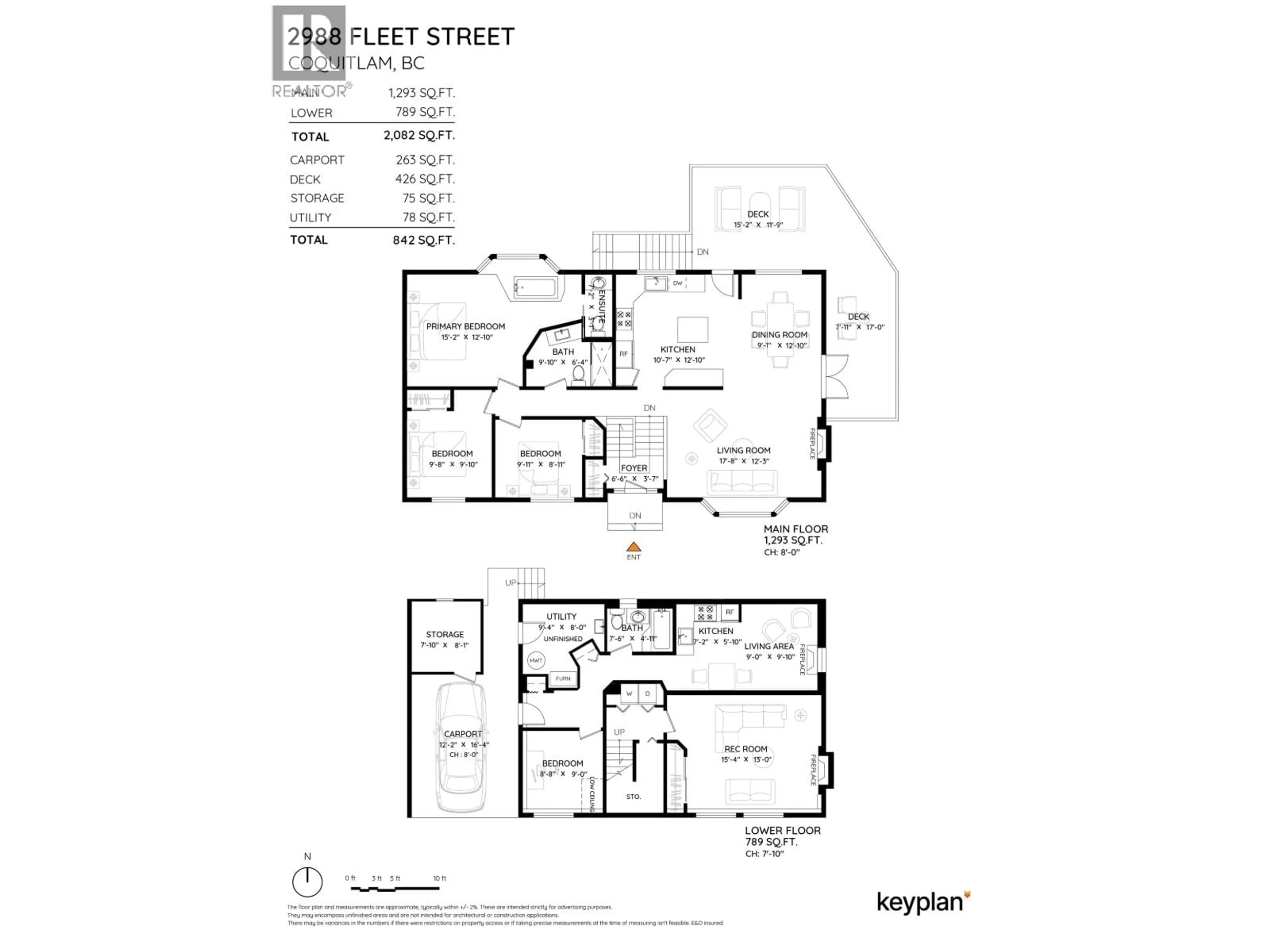 Floor plan for 2988 FLEET STREET, Coquitlam British Columbia V3C3R8