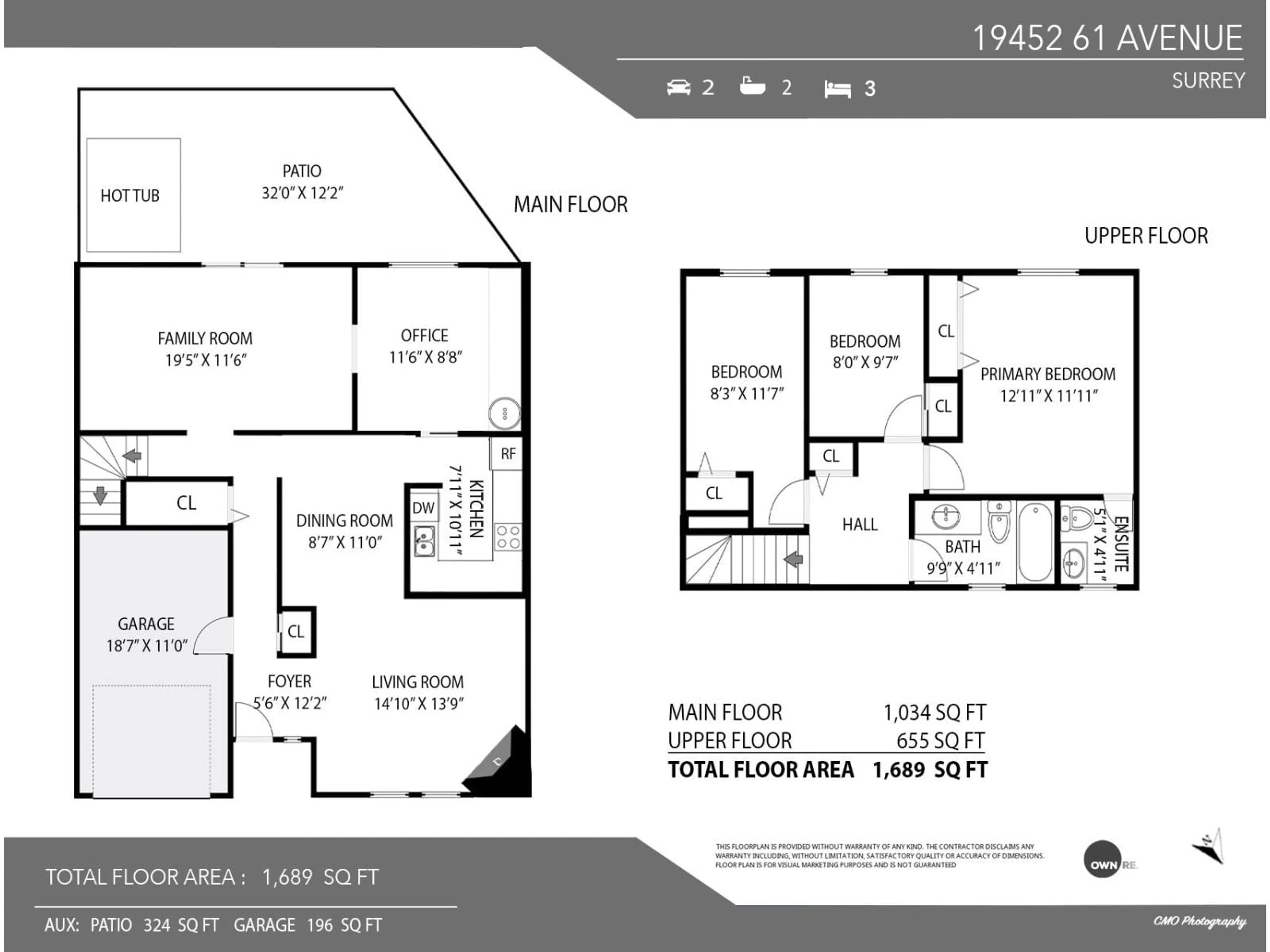 Floor plan for 19452 61 AVENUE, Surrey British Columbia V3S7L3