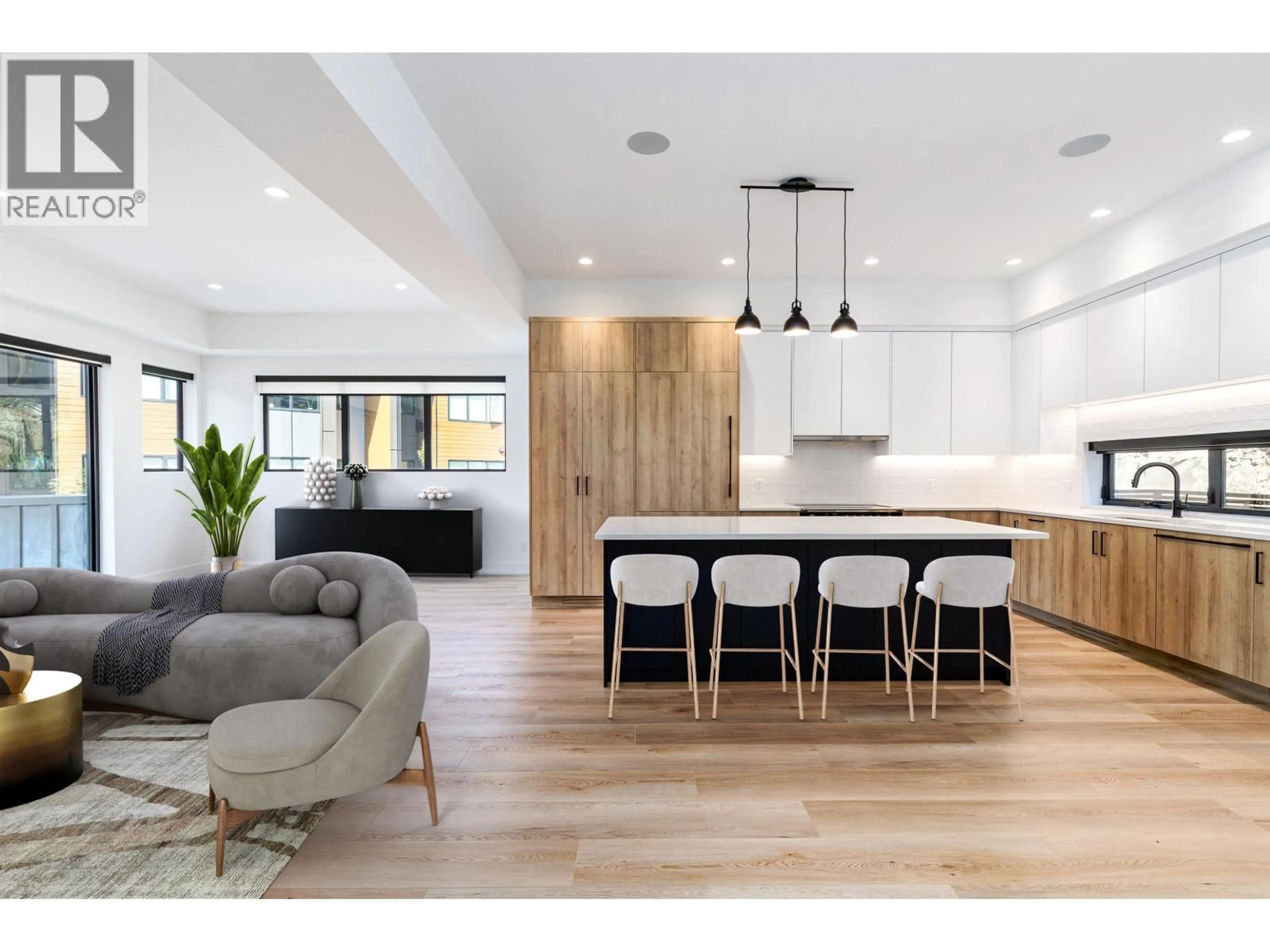 Open concept kitchen, wood/laminate floor for 20 - 2077 GARIBALDI WAY, Whistler British Columbia V8E0A6