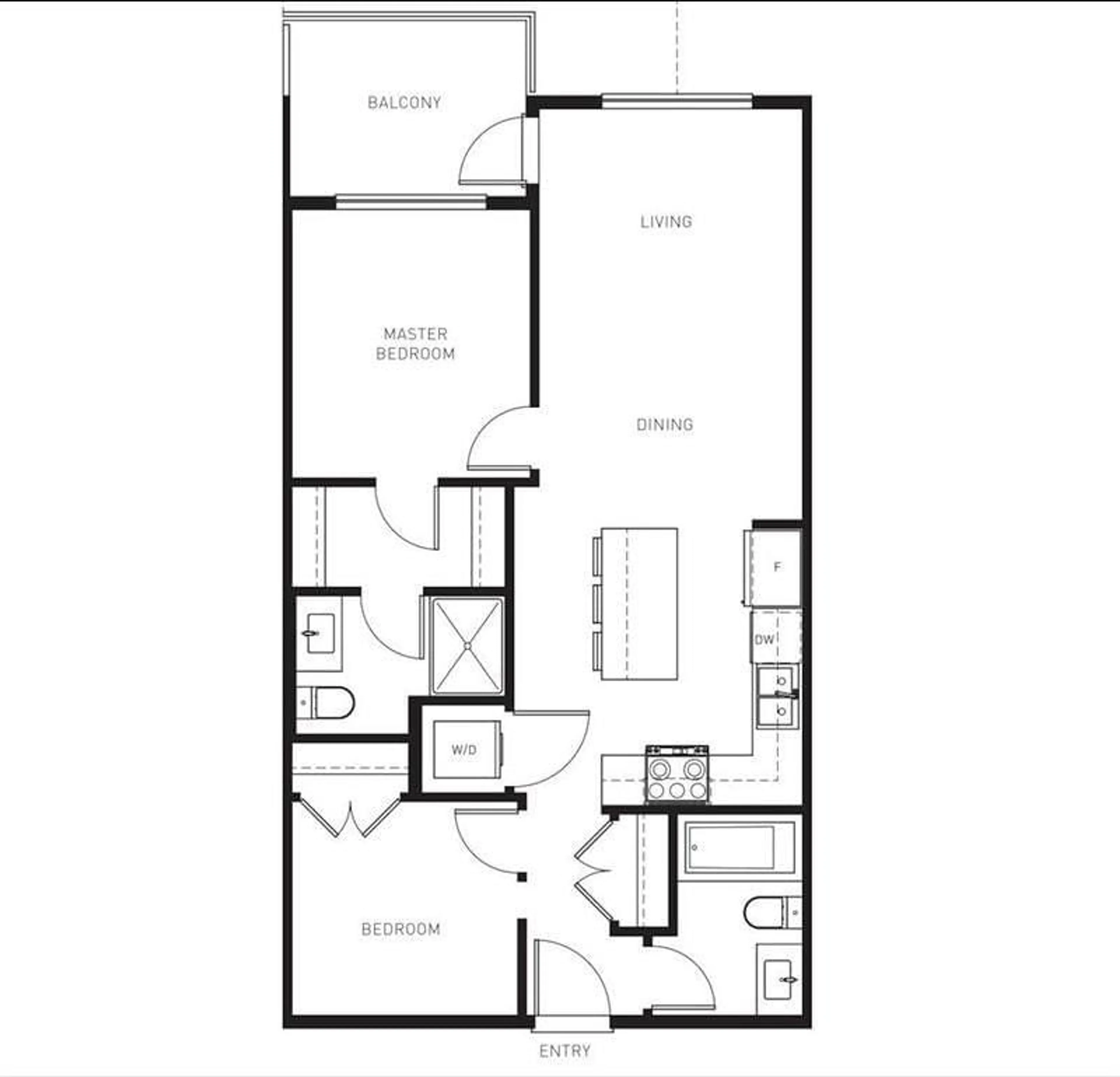 Floor plan for A615 - 20834 80 AVENUE, Langley British Columbia V2Y3M4