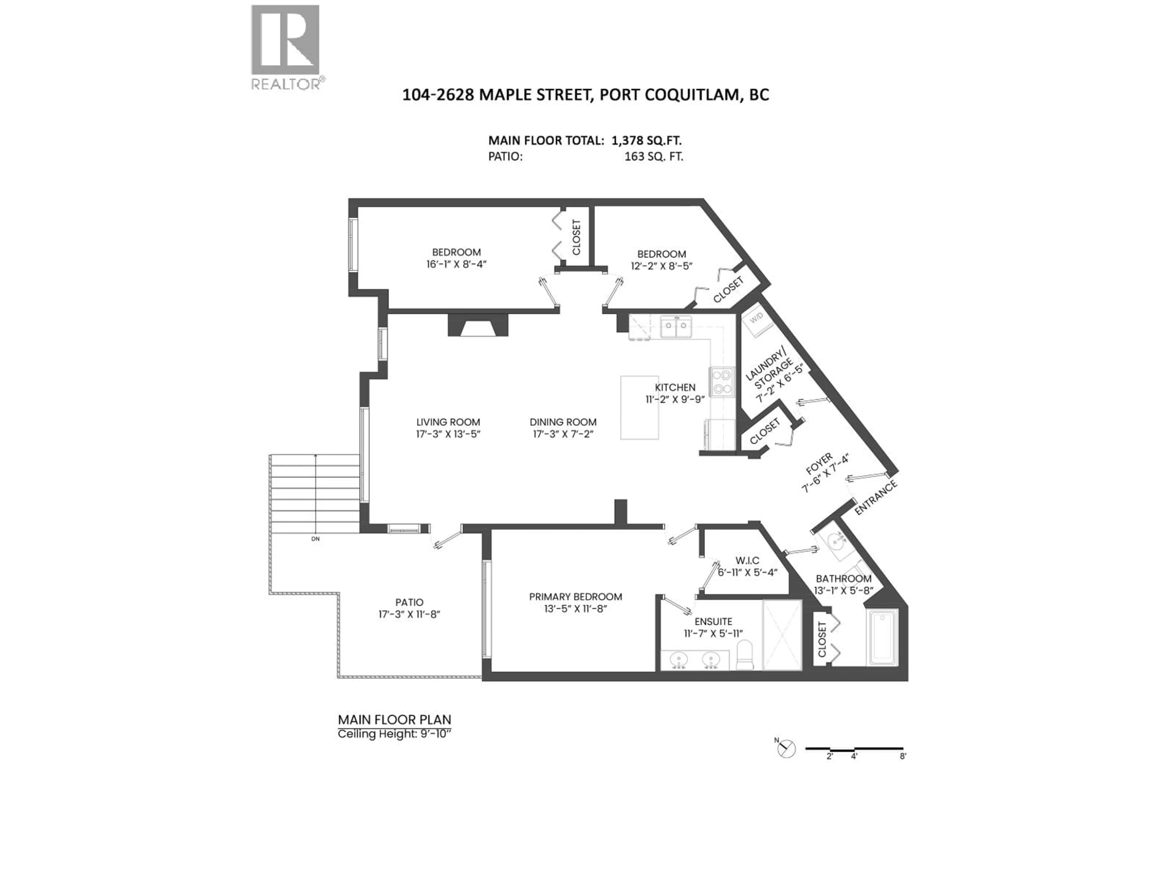 Floor plan for 104 - 2628 MAPLE STREET, Port Coquitlam British Columbia V3C0E2