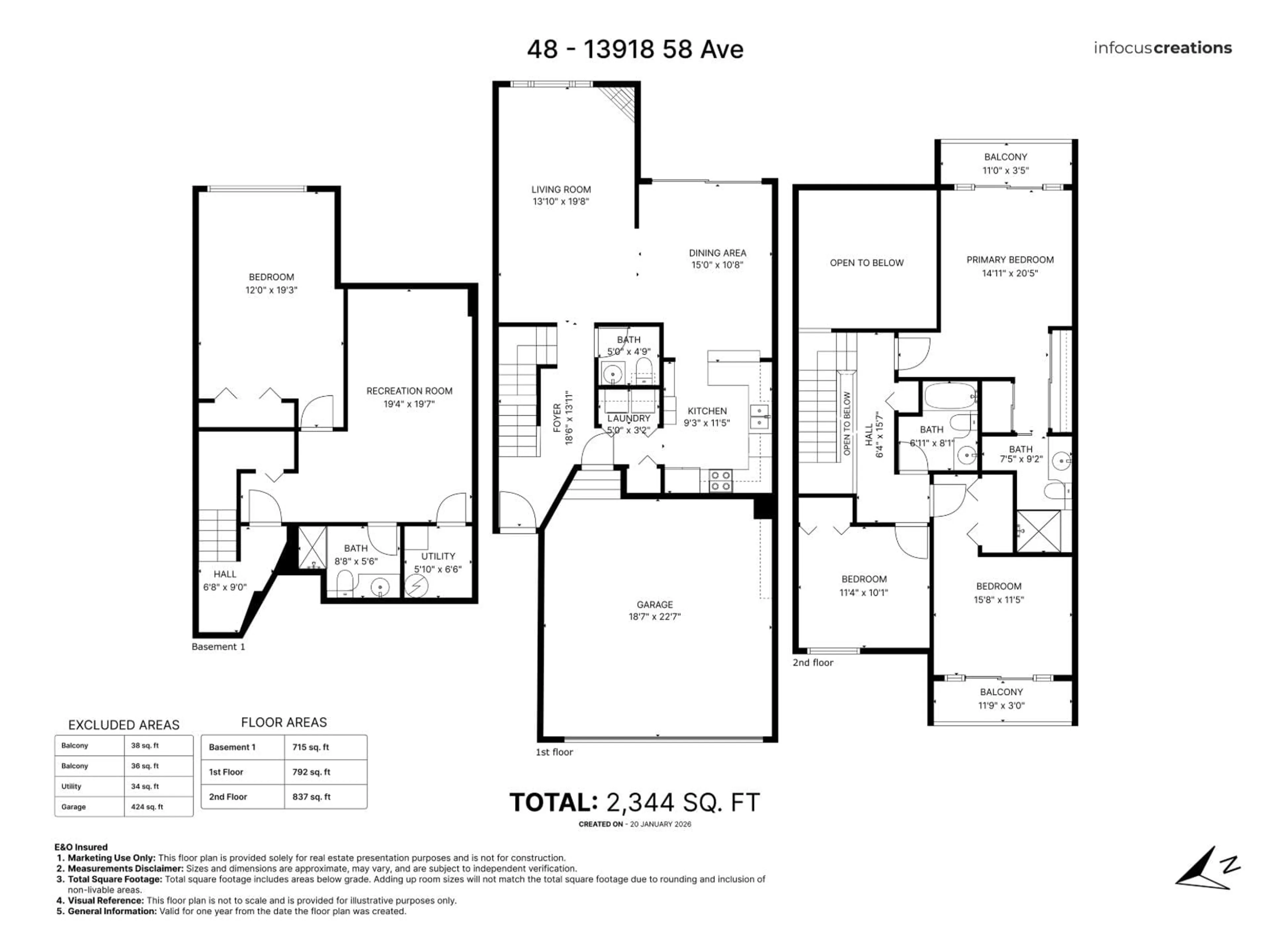 Floor plan for 48 - 13918 58 AVENUE, Surrey British Columbia V3X3N8