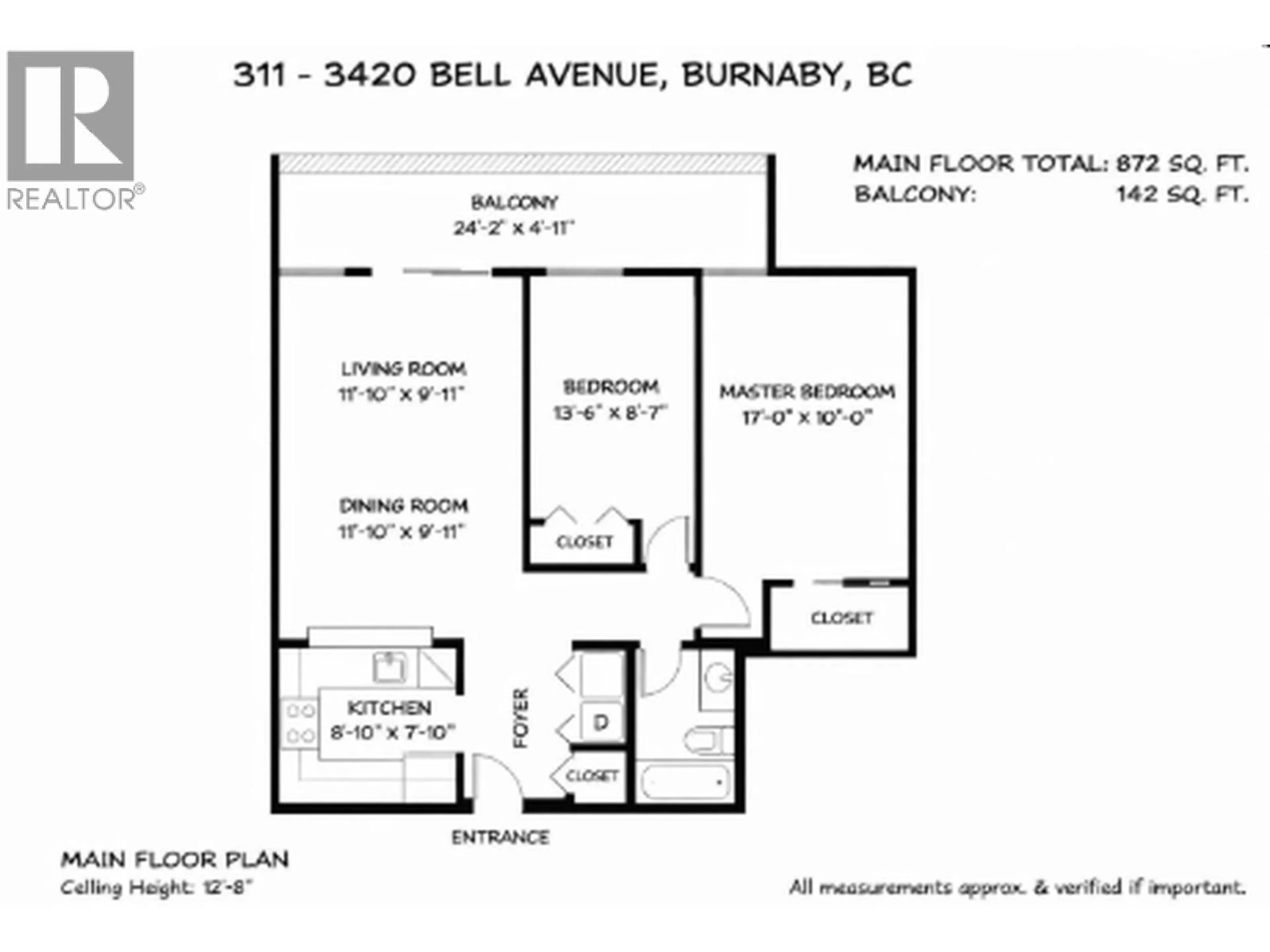 Floor plan for 311 - 3420 BELL AVENUE, Burnaby British Columbia V3J1M7