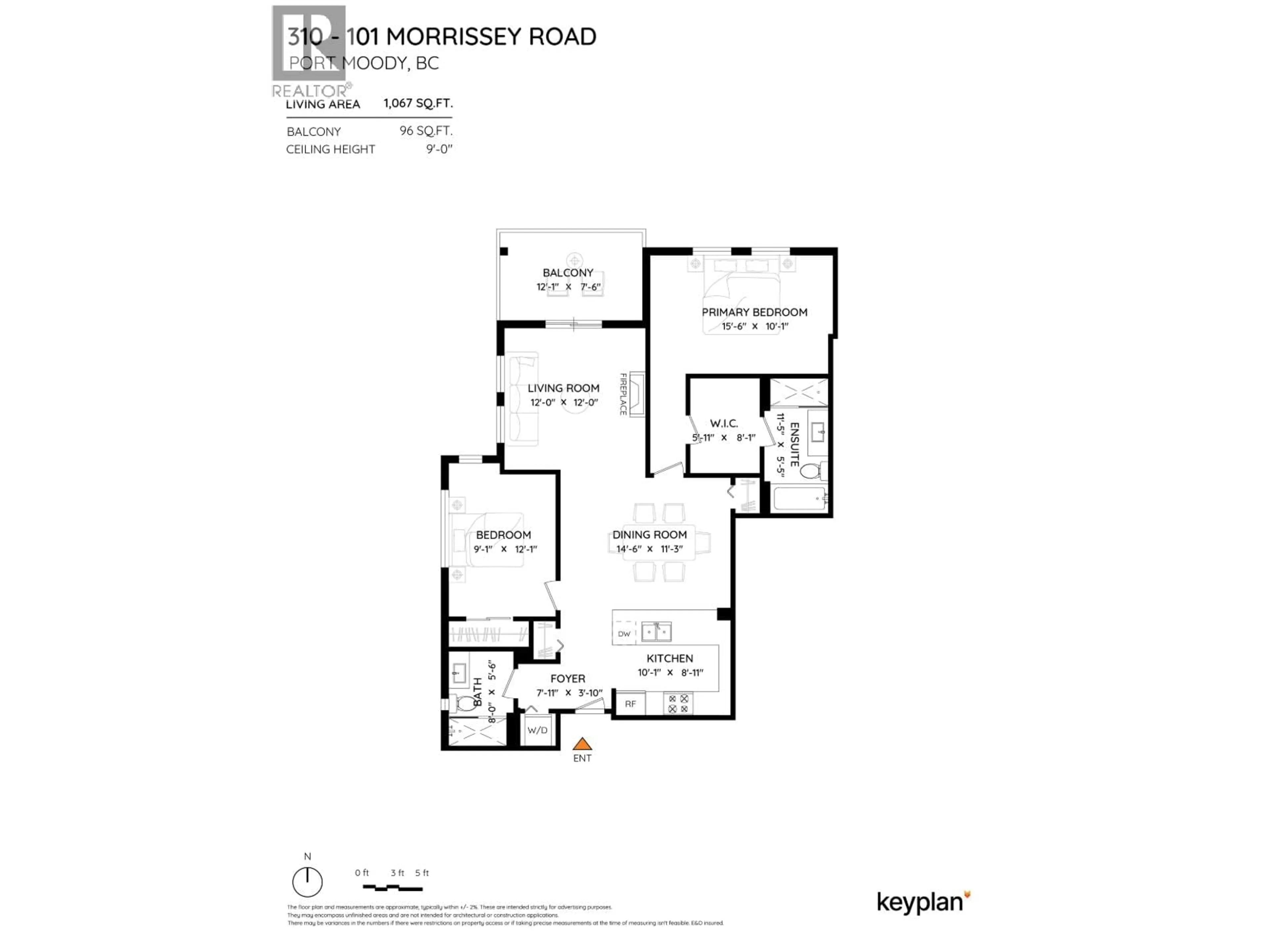 Floor plan for 310 - 101 MORRISSEY ROAD, Port Moody British Columbia V3H0E6