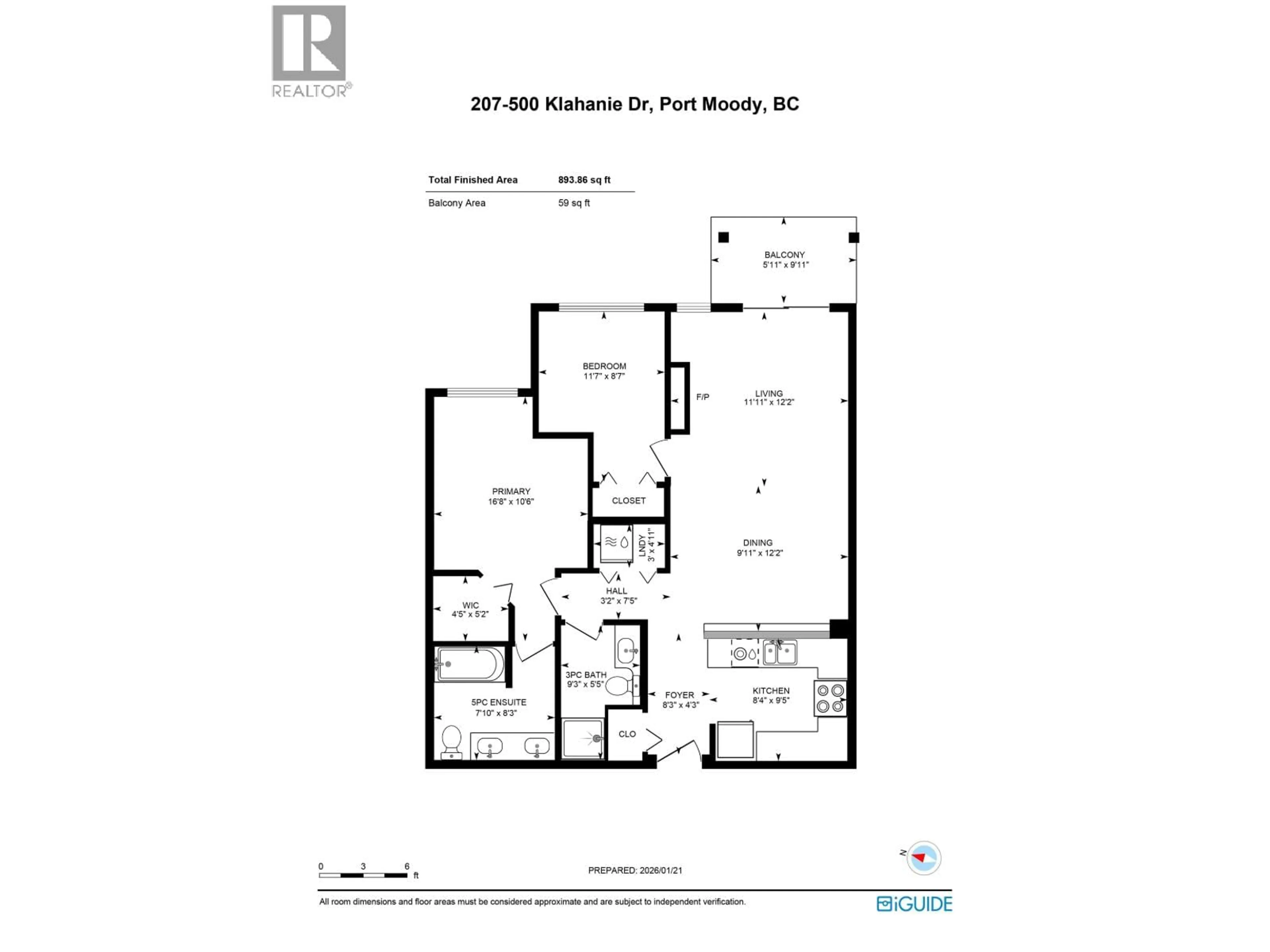 Floor plan for 207 - 500 KLAHANIE DRIVE, Port Moody British Columbia V3H5L1