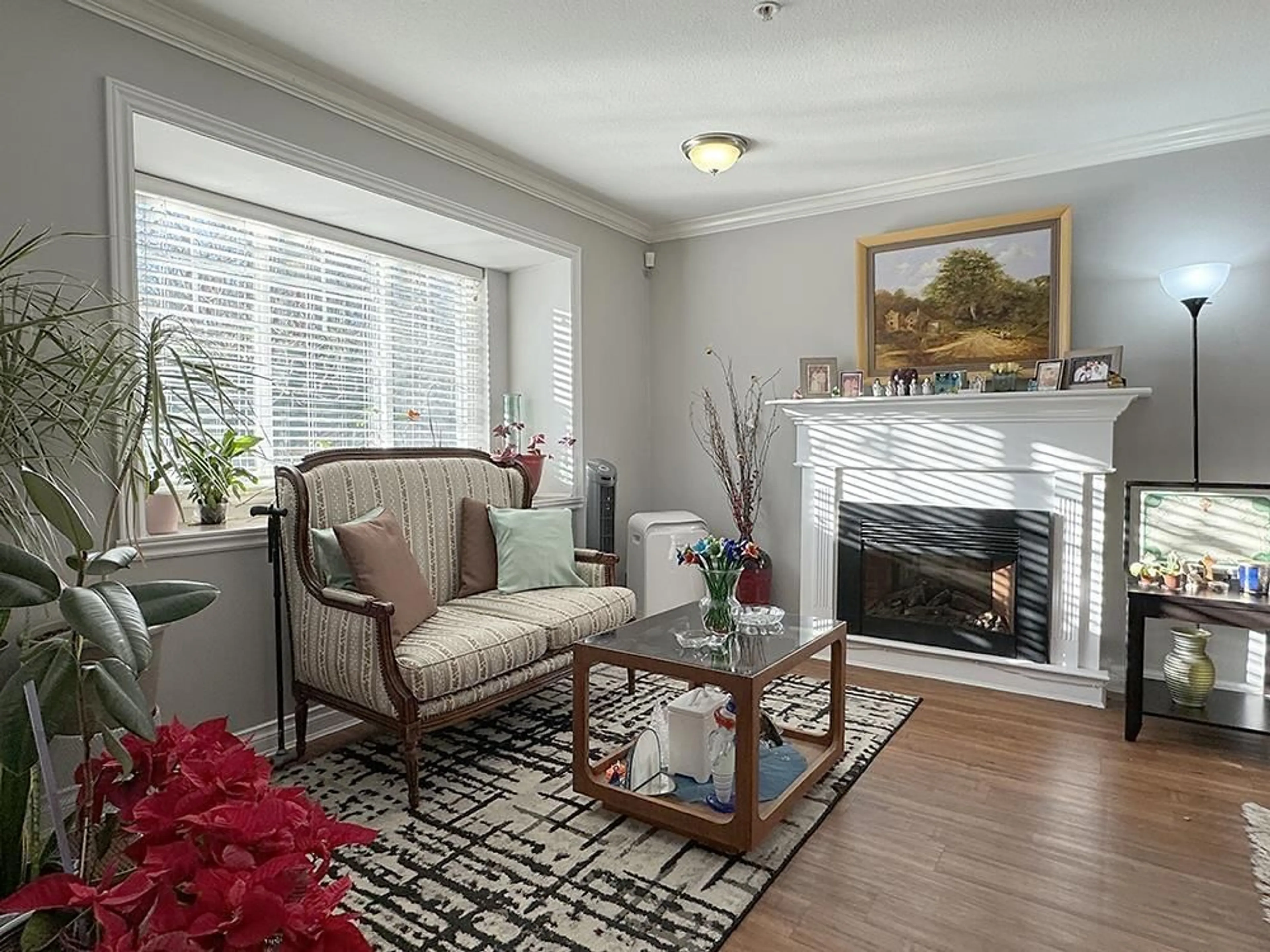 Living room with furniture, wood/laminate floor for 39 - 11255 132 STREET, Surrey British Columbia V3R4R3