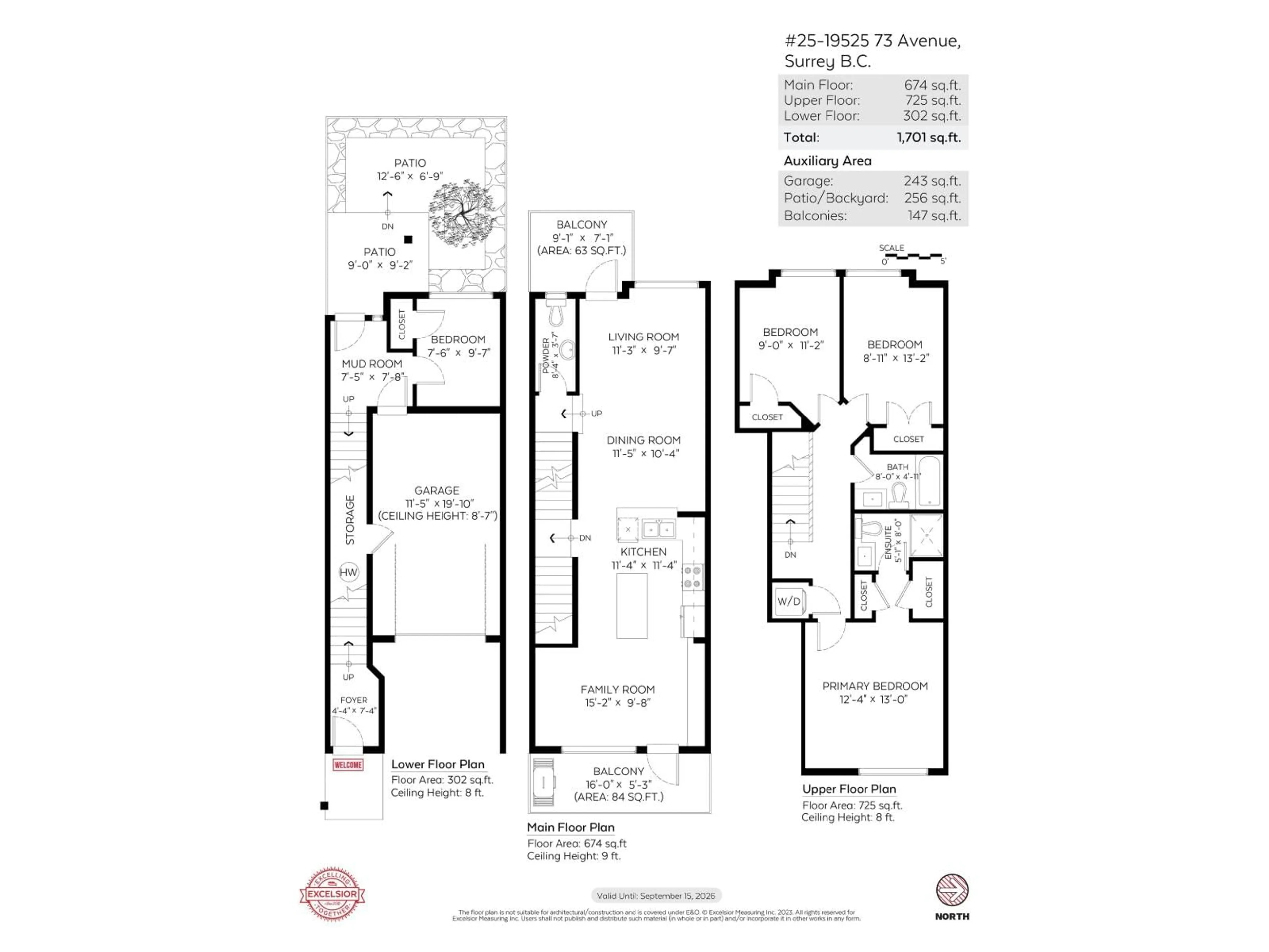 Floor plan for 25 - 19525 73 AVENUE, Surrey British Columbia V4N6L7