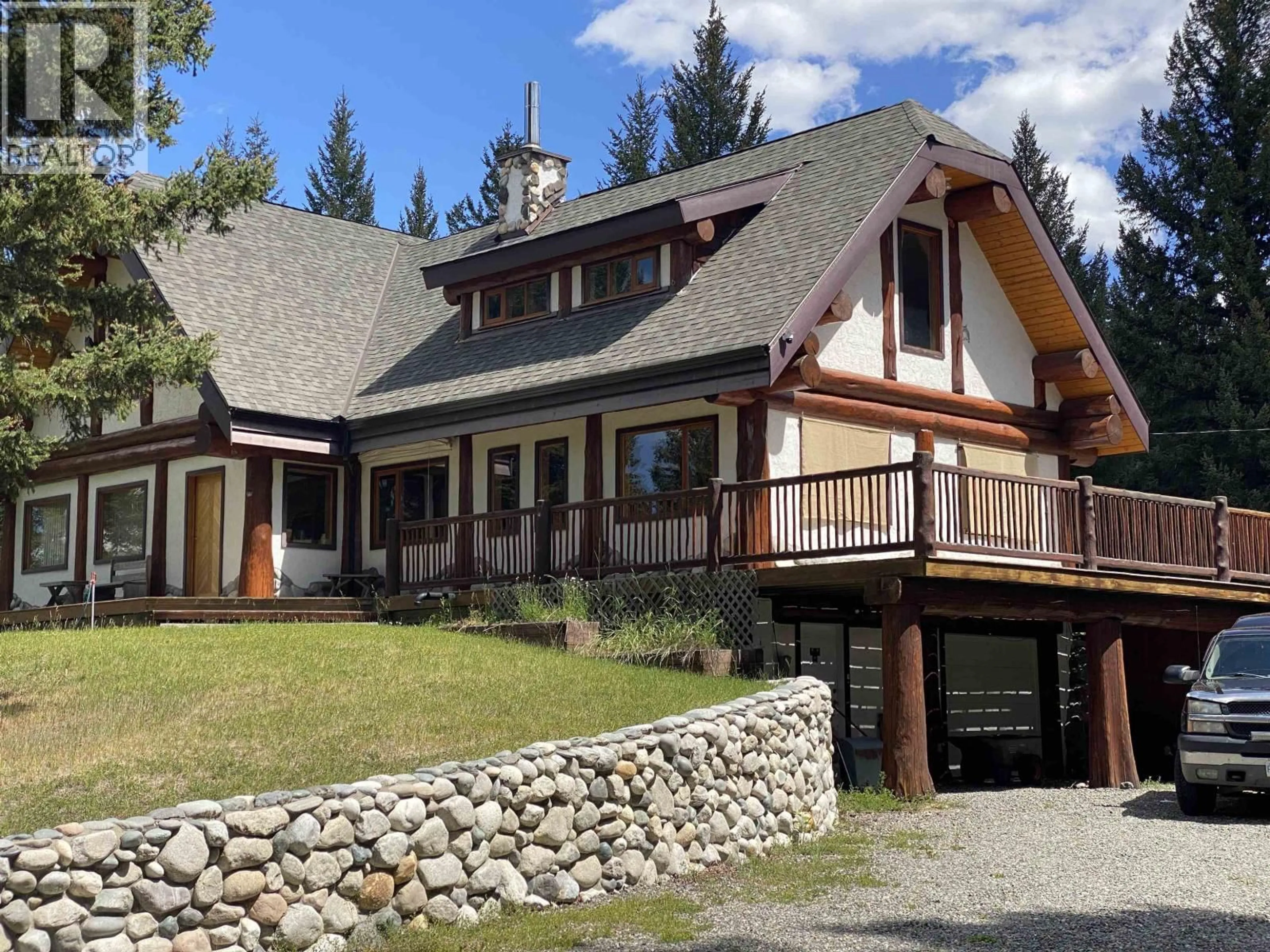Home with vinyl exterior material, mountain view for 6419 LAMBLEY ROAD, 100 Mile House British Columbia V0K2E3