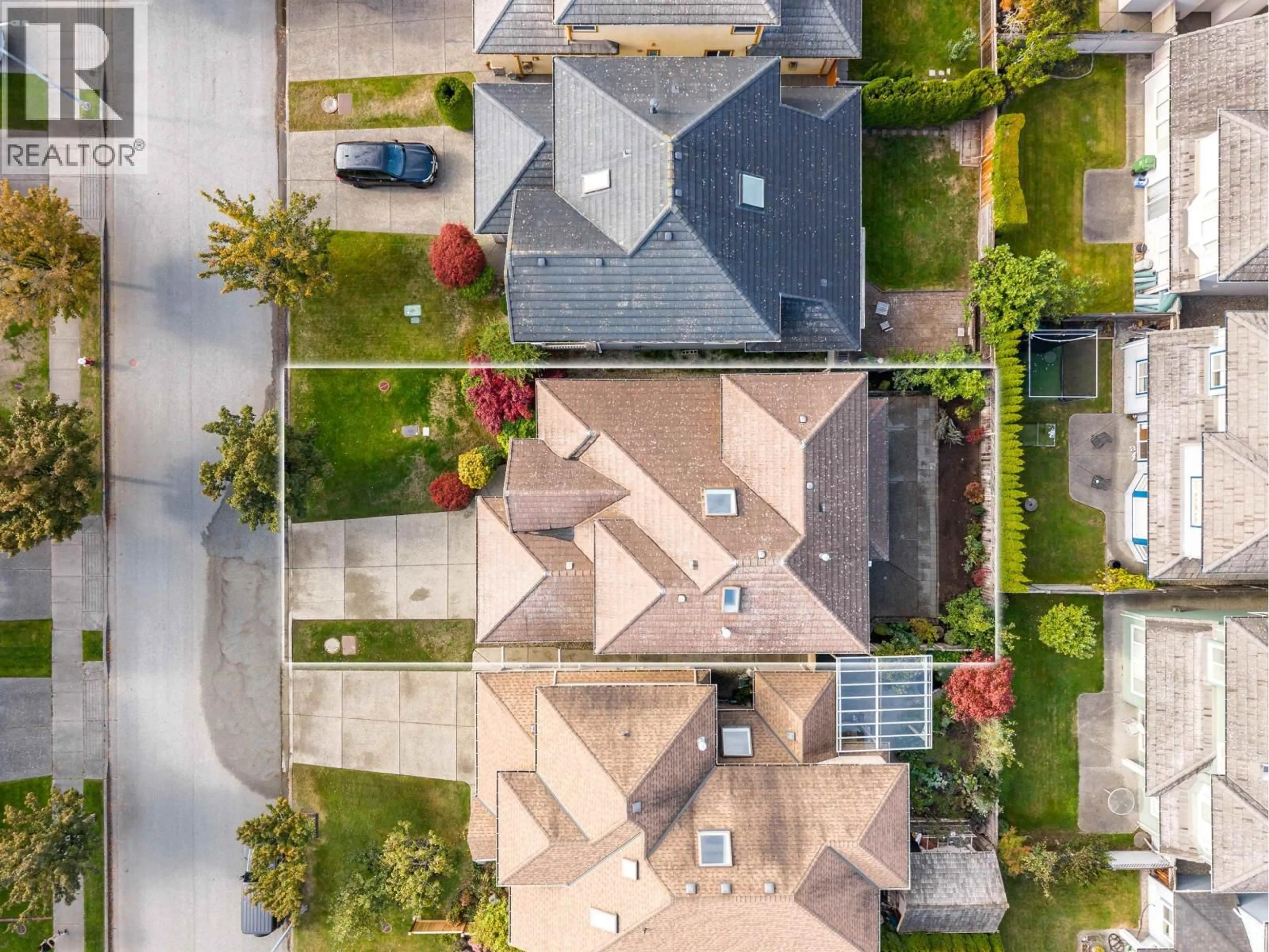 A pic from outside/outdoor area/front of a property/back of a property/a pic from drone, street for 3551 JOHNSON AVENUE, Richmond British Columbia V7C5R2