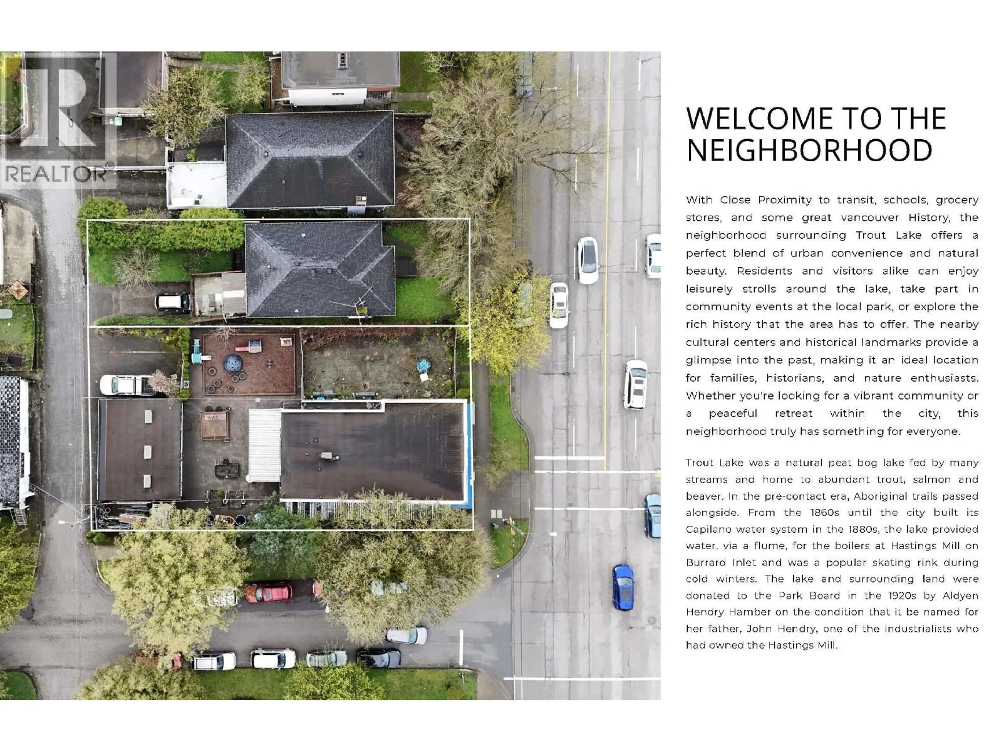 A pic from outside/outdoor area/front of a property/back of a property/a pic from drone, street for 3606 NANAIMO STREET, Vancouver British Columbia V5N5H1