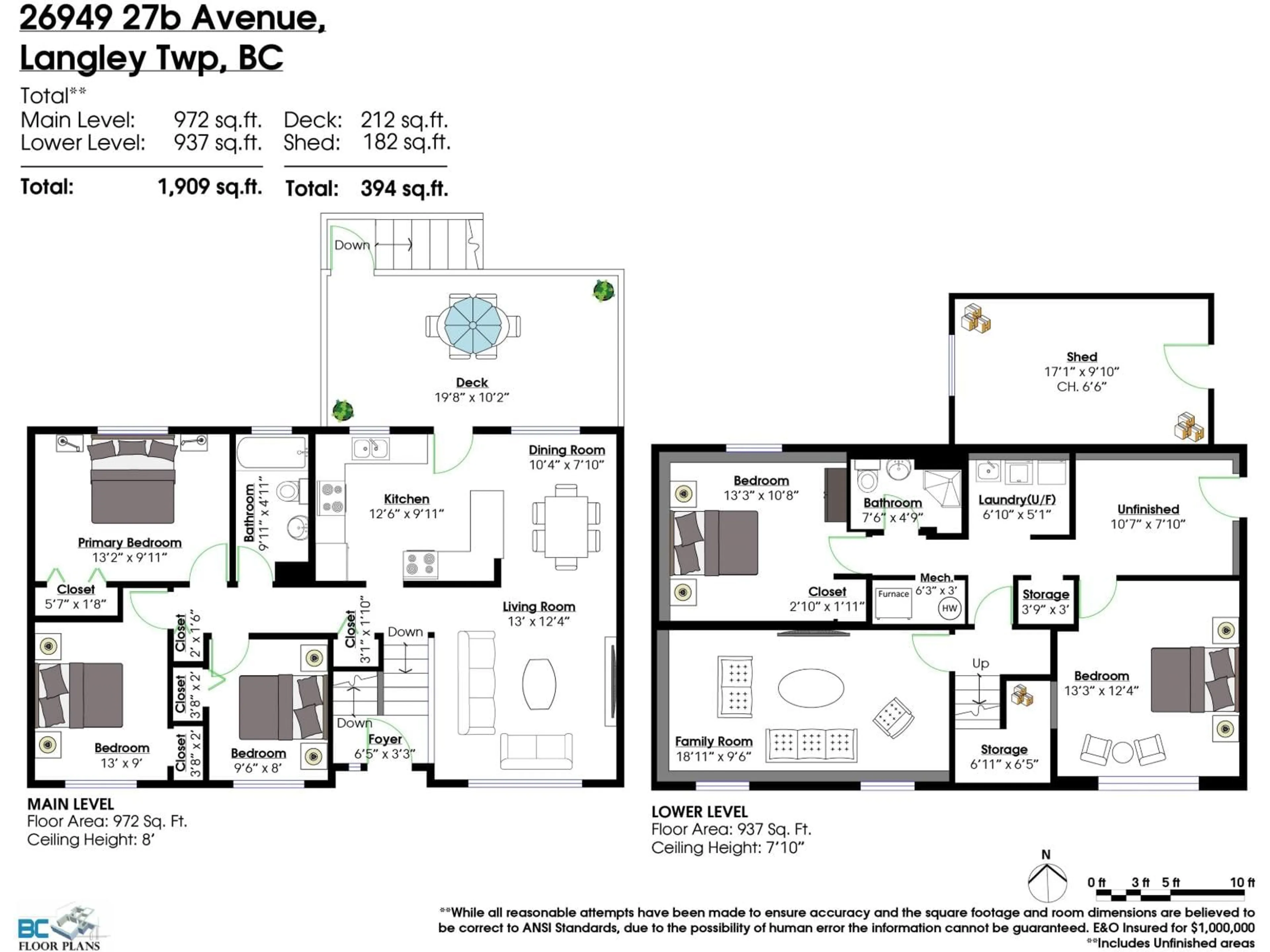 Floor plan for 26949 27B AVENUE, Langley British Columbia V4W3E5