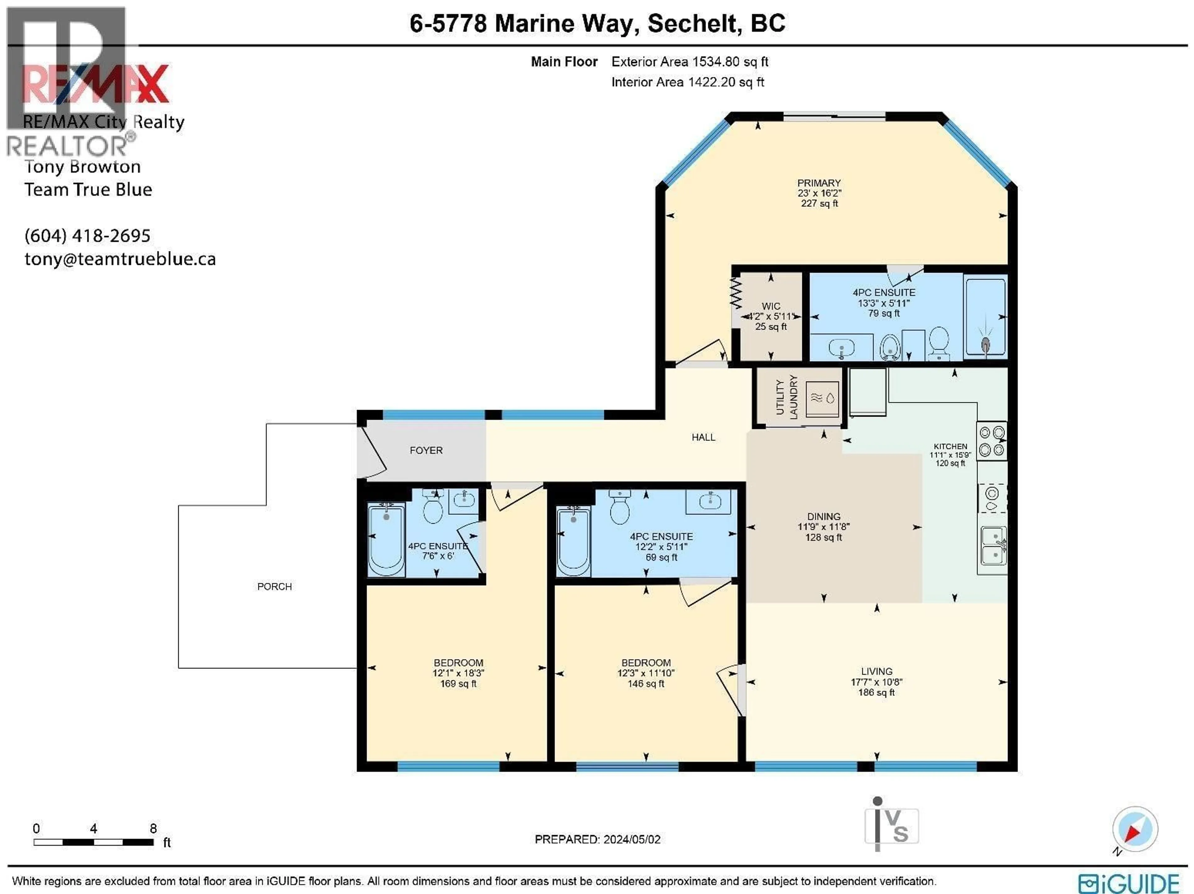 Floor plan for 6 - 5778 MARINE WAY, Sechelt British Columbia V7Z0L8