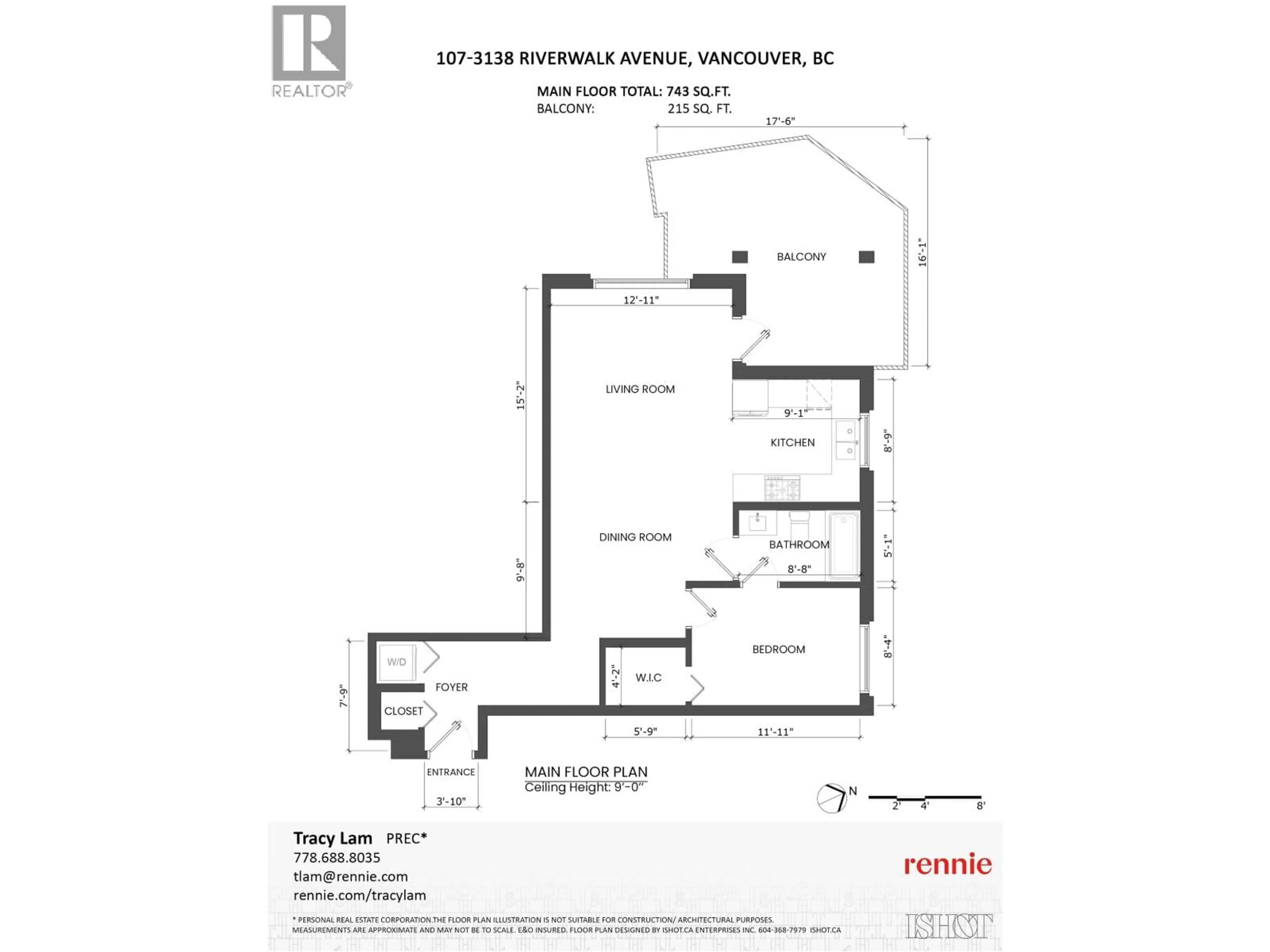 Floor plan for 107 - 3138 RIVERWALK AVENUE, Vancouver British Columbia V5S0A6