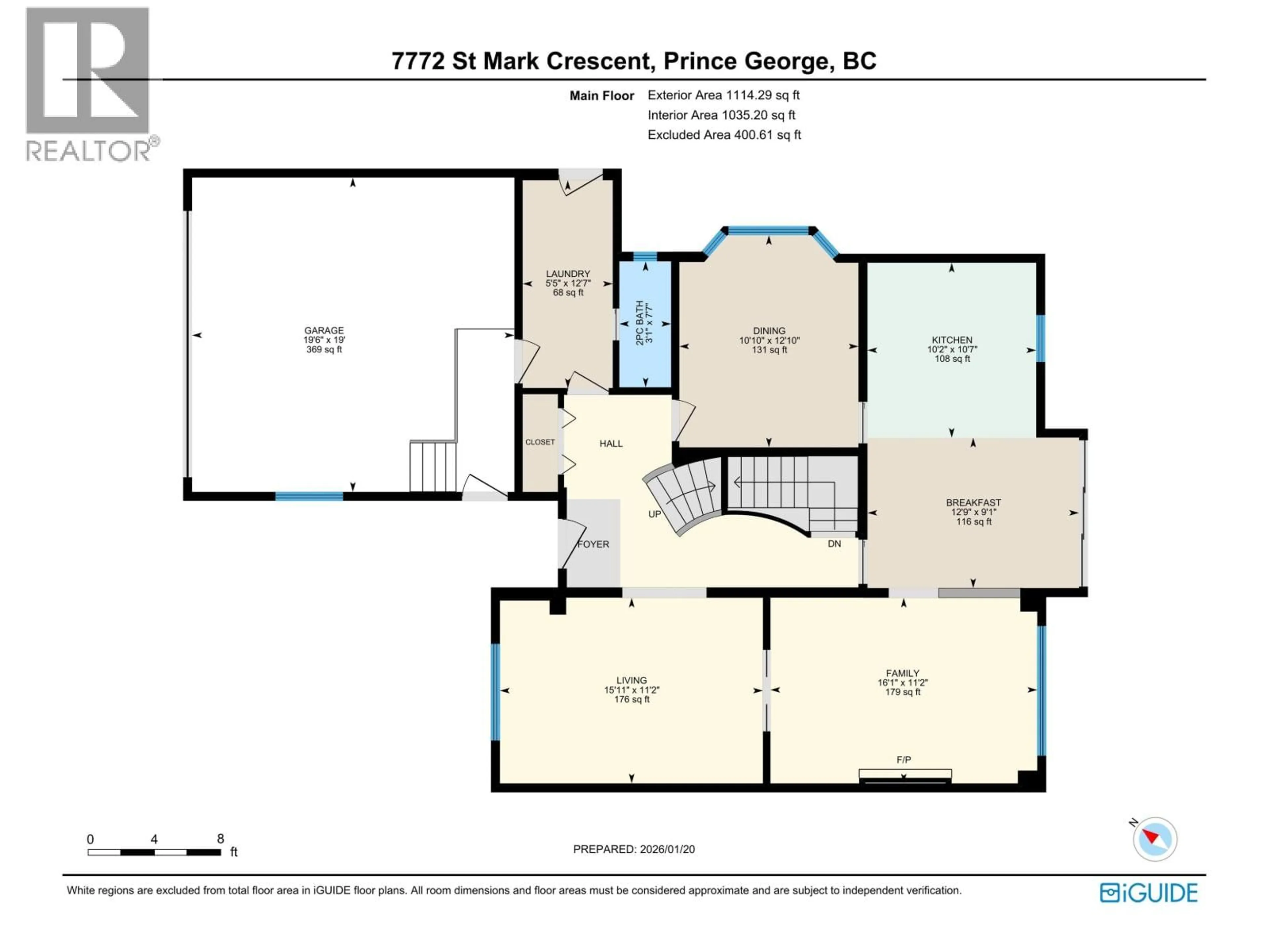 Floor plan for 7772 ST MARK CRESCENT, Prince George British Columbia V2N4B8