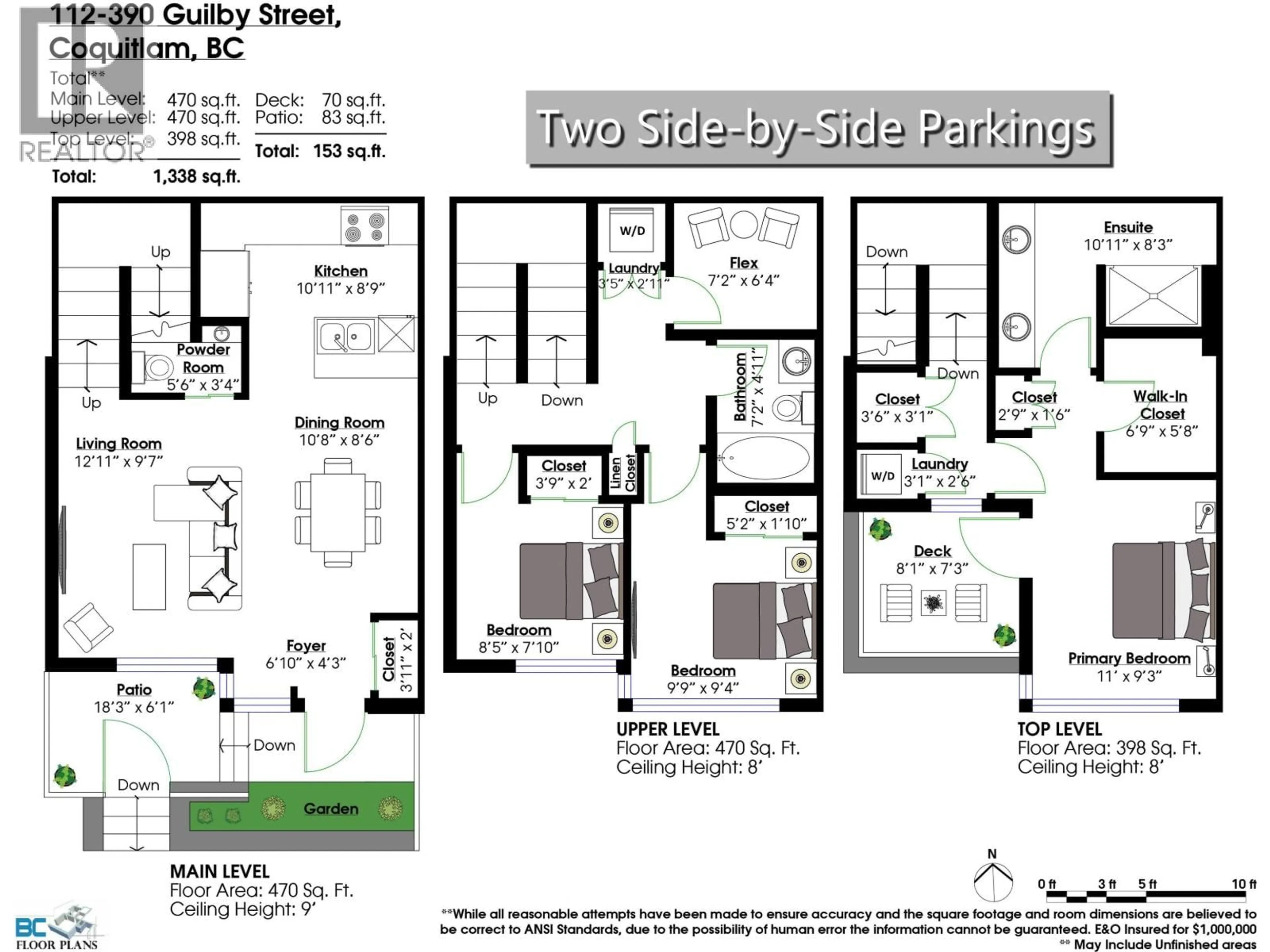 Floor plan for 112 - 390 GUILBY STREET, Coquitlam British Columbia V3K0J8